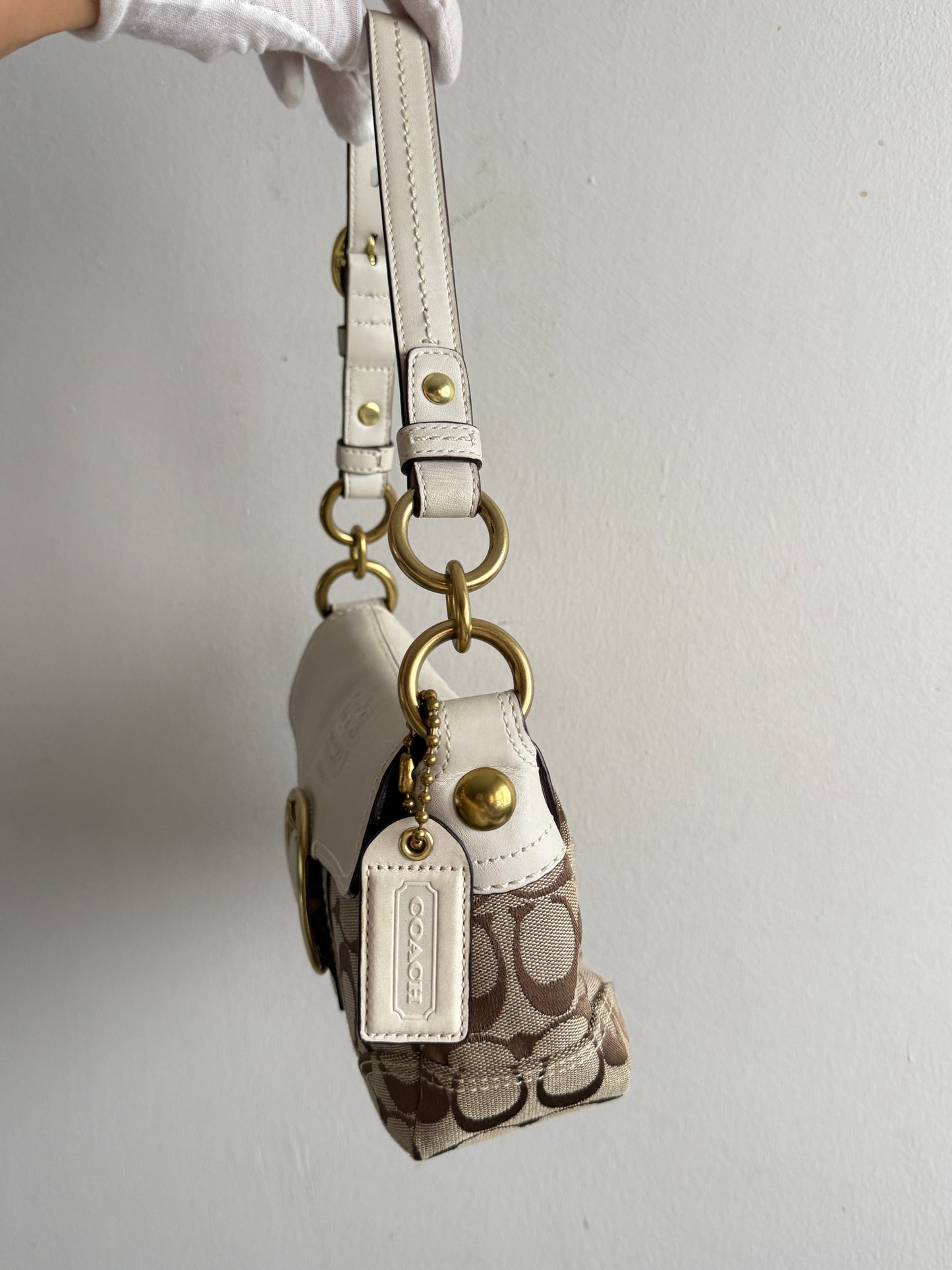 Super Rare Coach Bleecker Signature Shoulder Bag