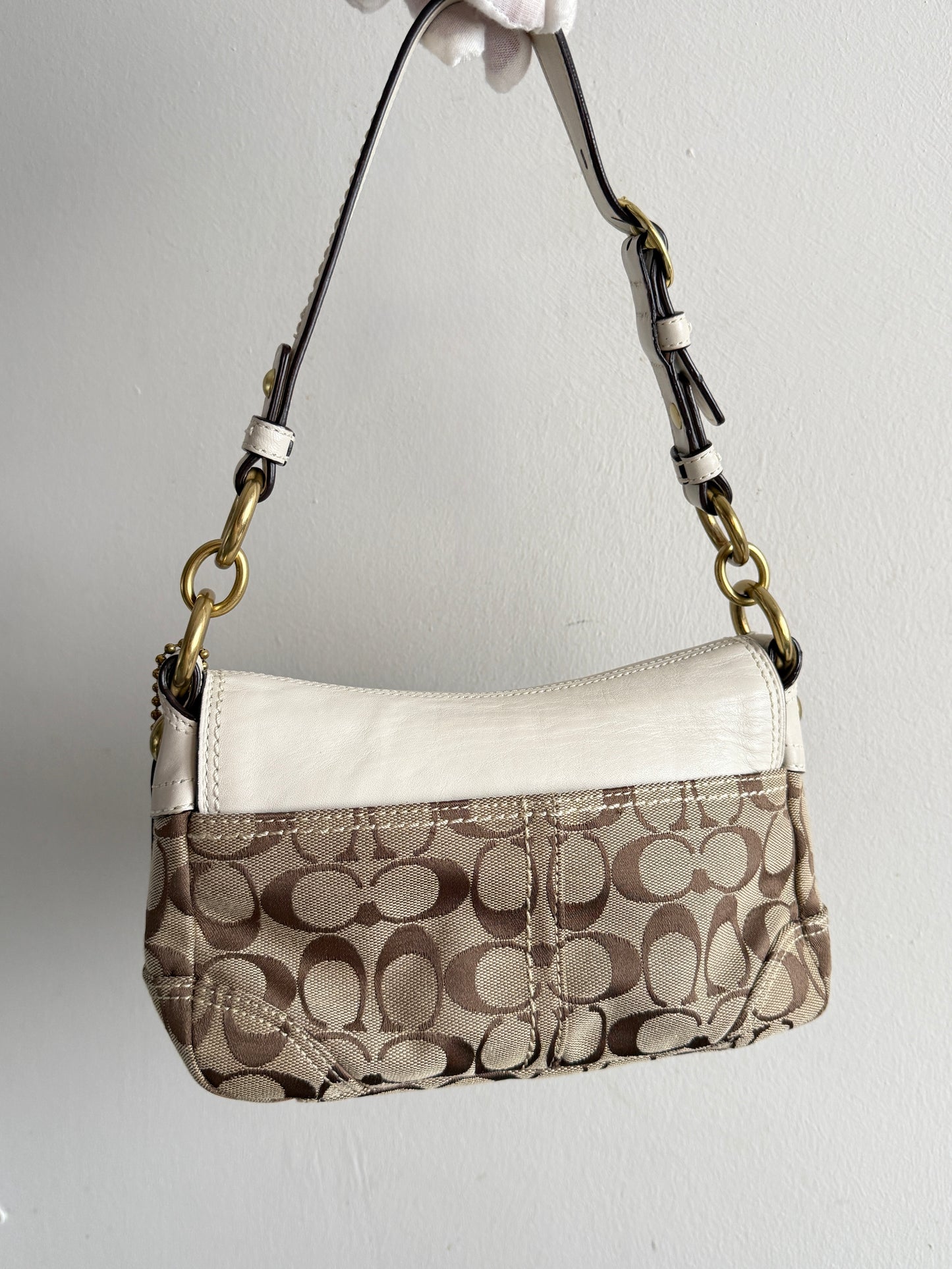 Super Rare Coach Bleecker Signature Shoulder Bag