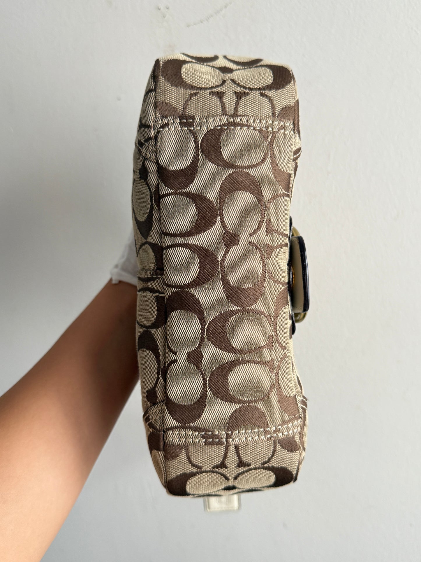 Super Rare Coach Bleecker Signature Shoulder Bag