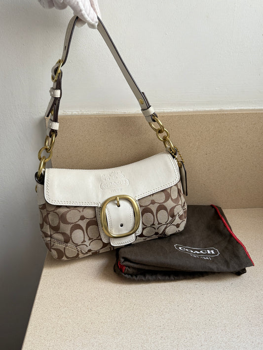 Super Rare Coach Bleecker Signature Shoulder Bag