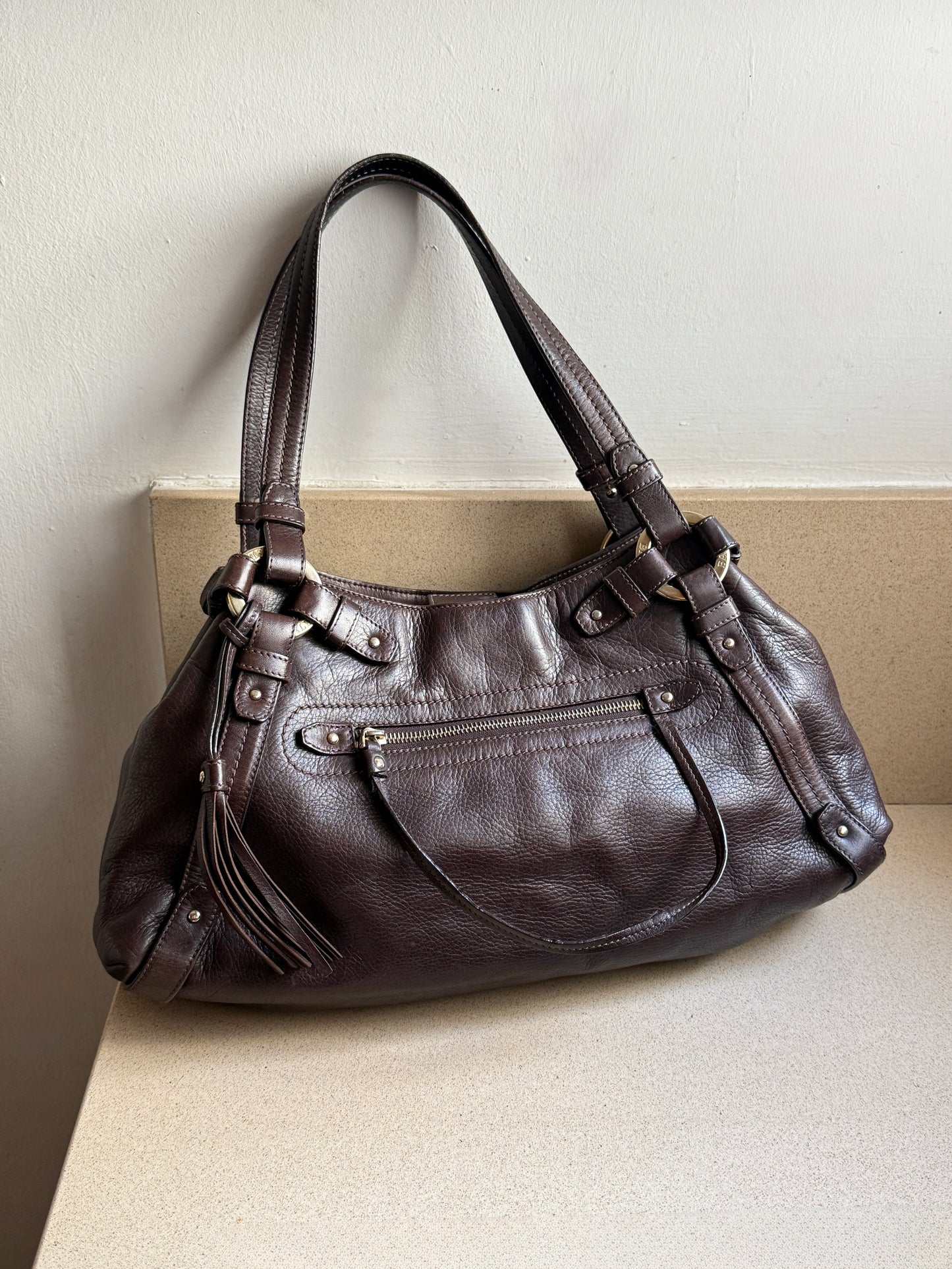 Super Rare Bally Leather Shoulder Bag