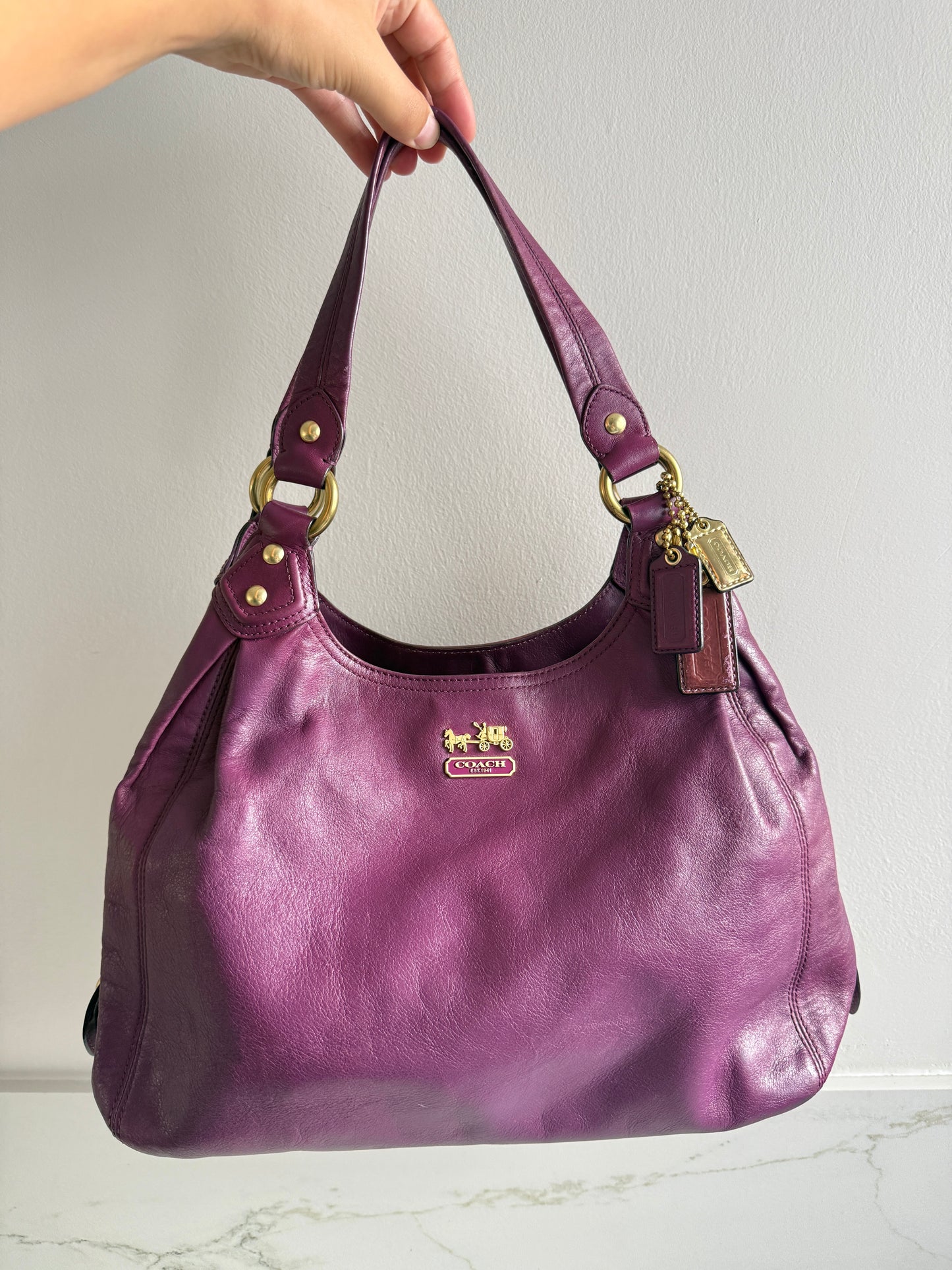 Rare Coach Madison Maggie Leather Shoulder Bag