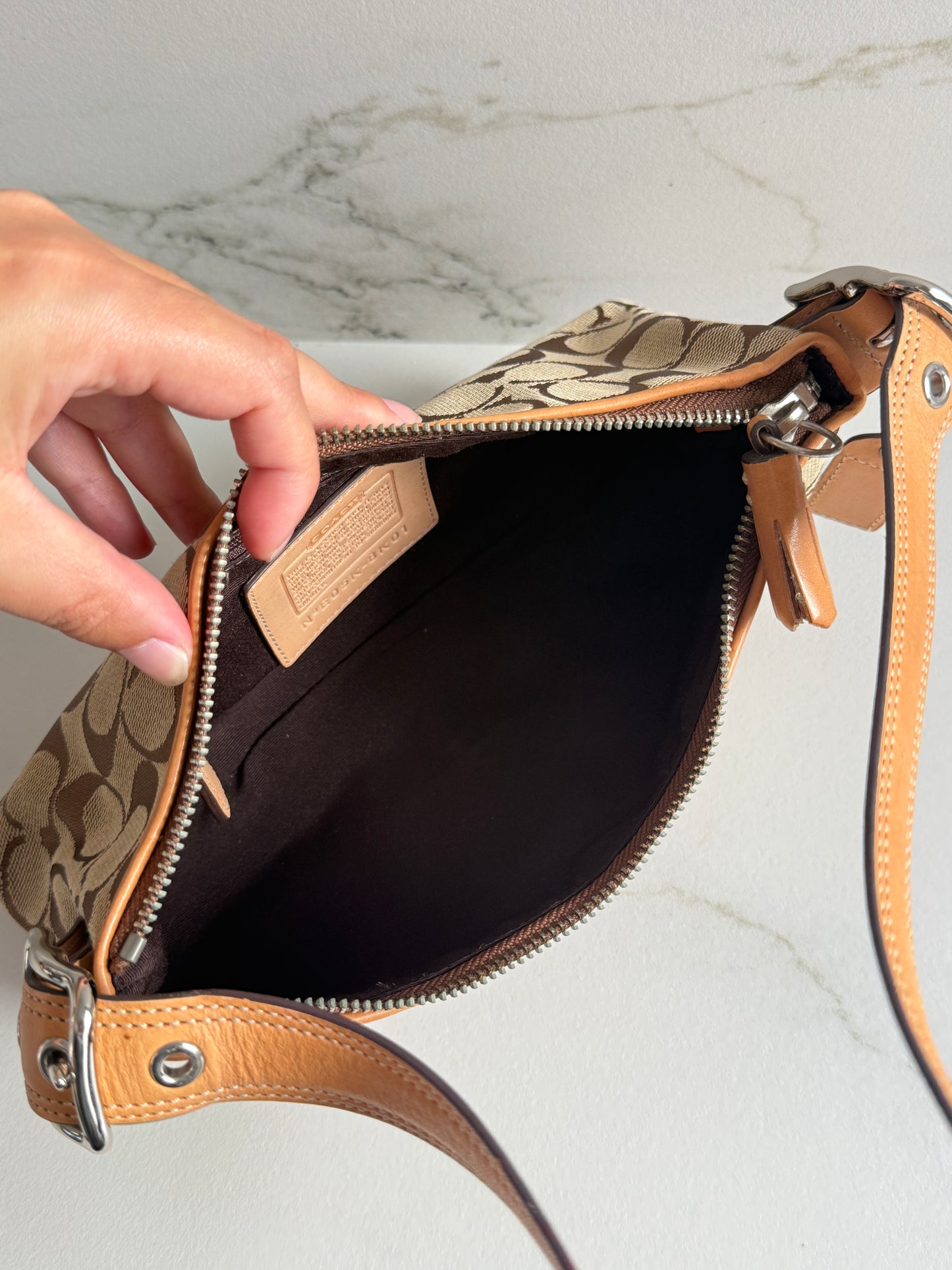 Coach East West Demi Baguette Bag