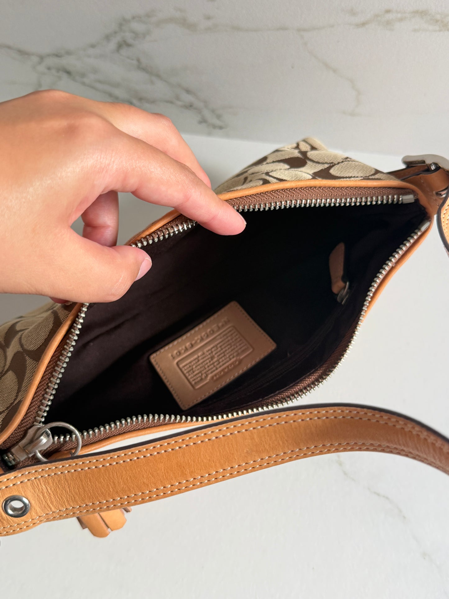 Coach East West Demi Baguette Bag