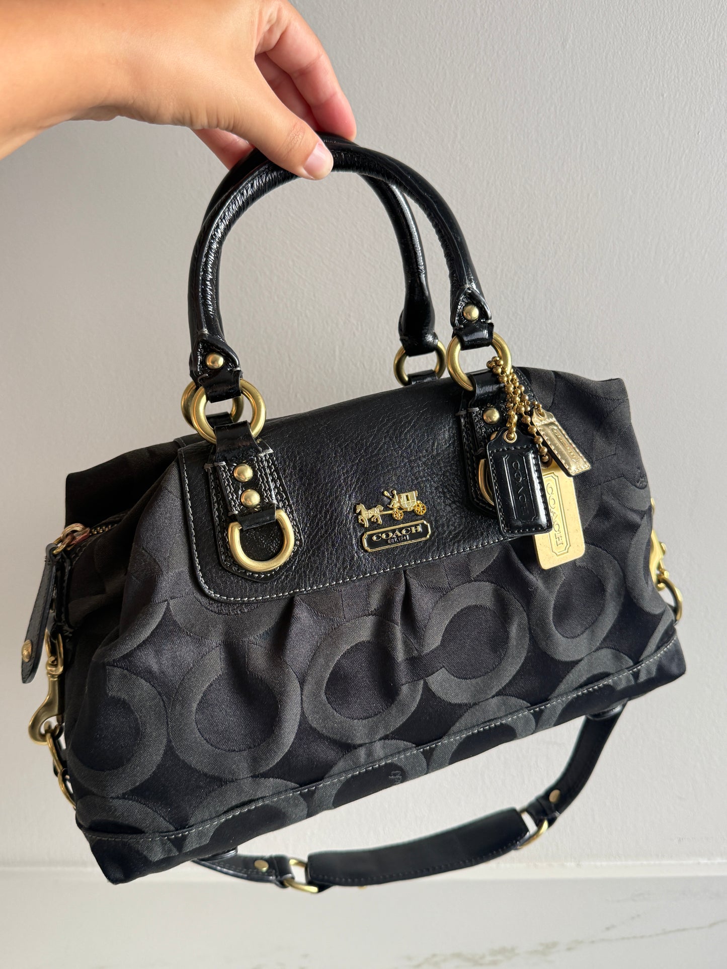 Super Rare Coach Madison Sabrina Signature Satchel