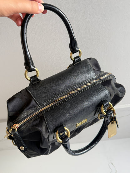 Super Rare Coach Madison Sabrina Black Signature Satchel