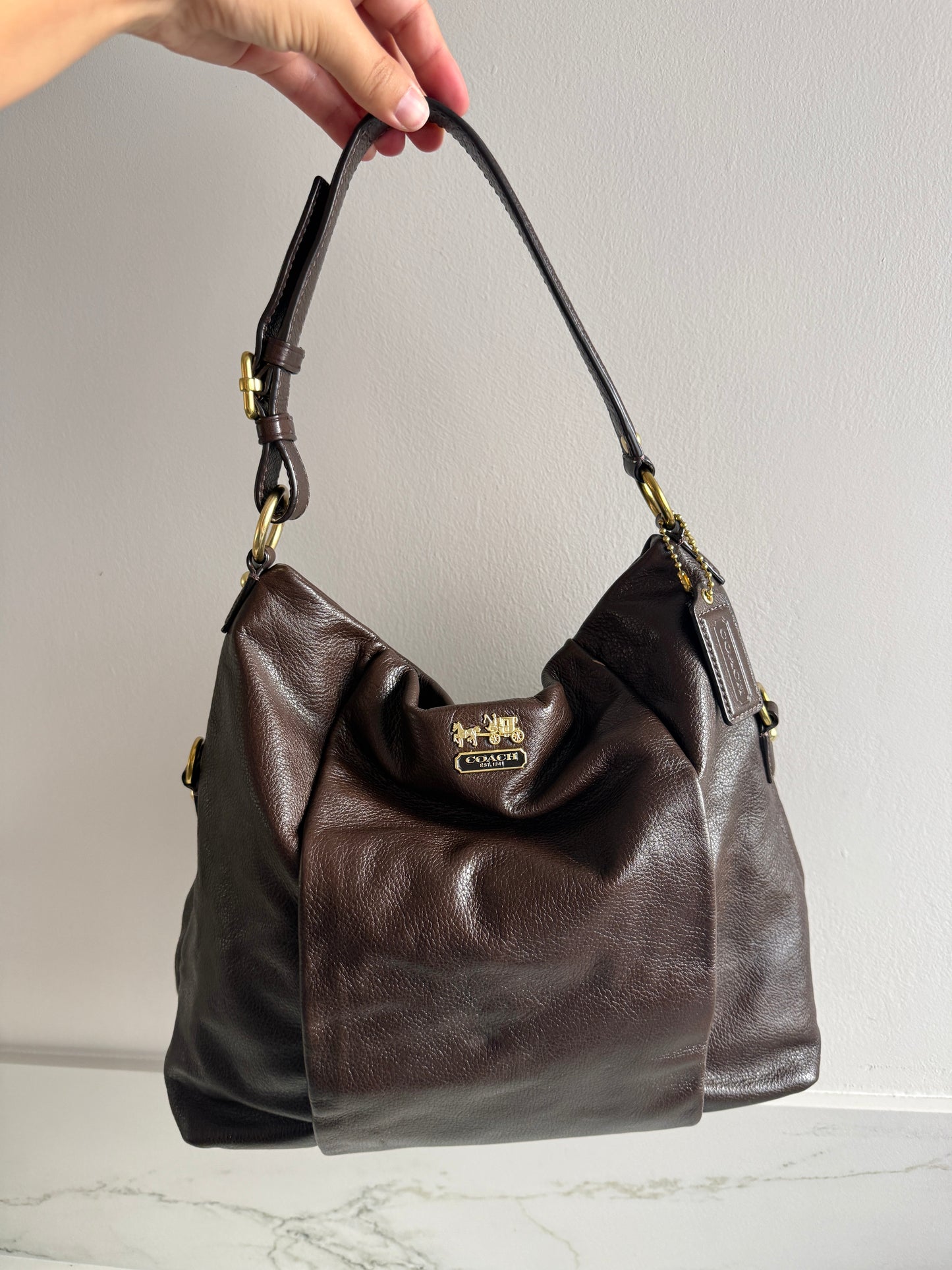 Coach Madison Isabelle Leather Shoulder Bag
