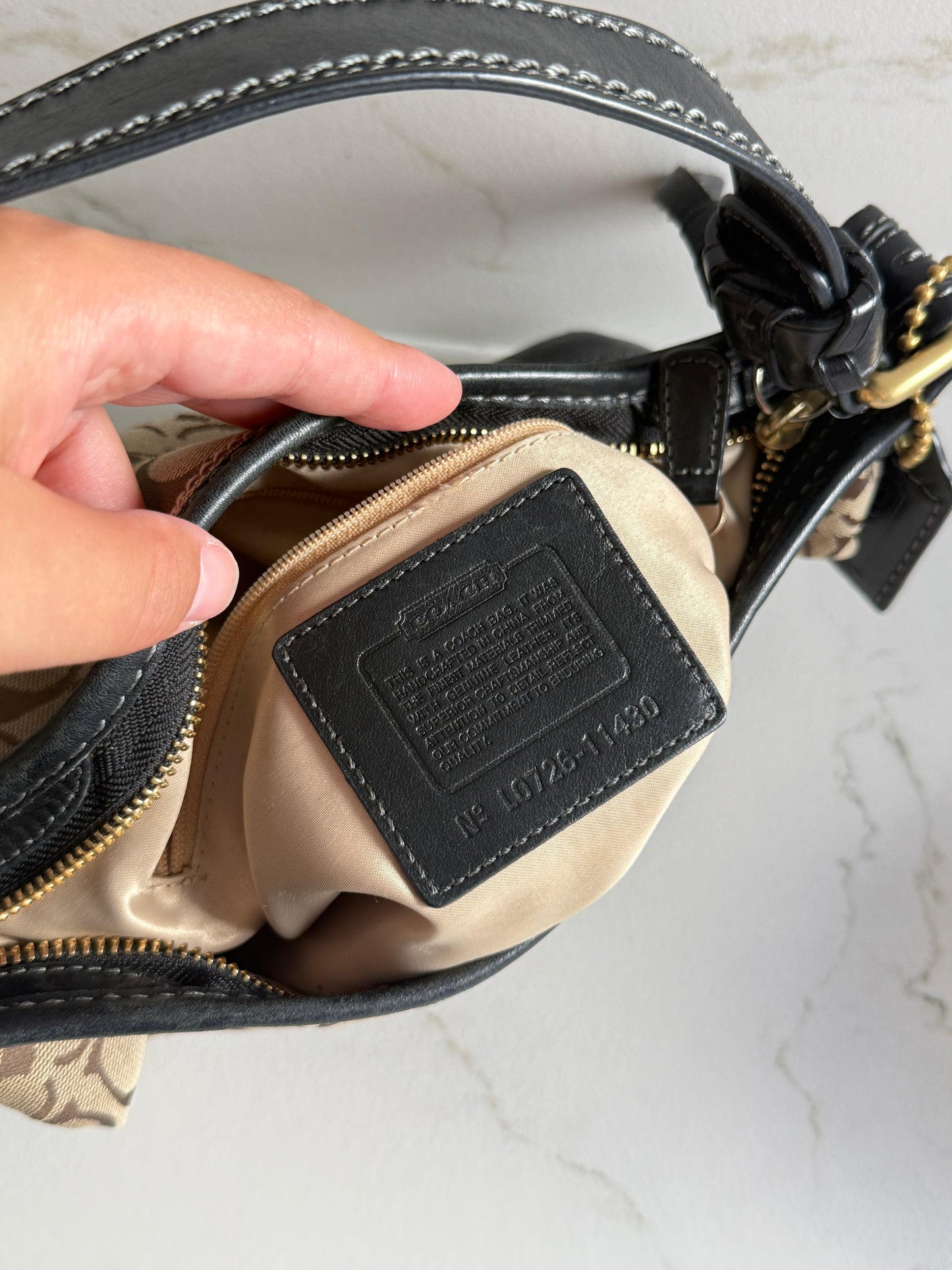 Coach Bleecker Signature Shoulder Bag
