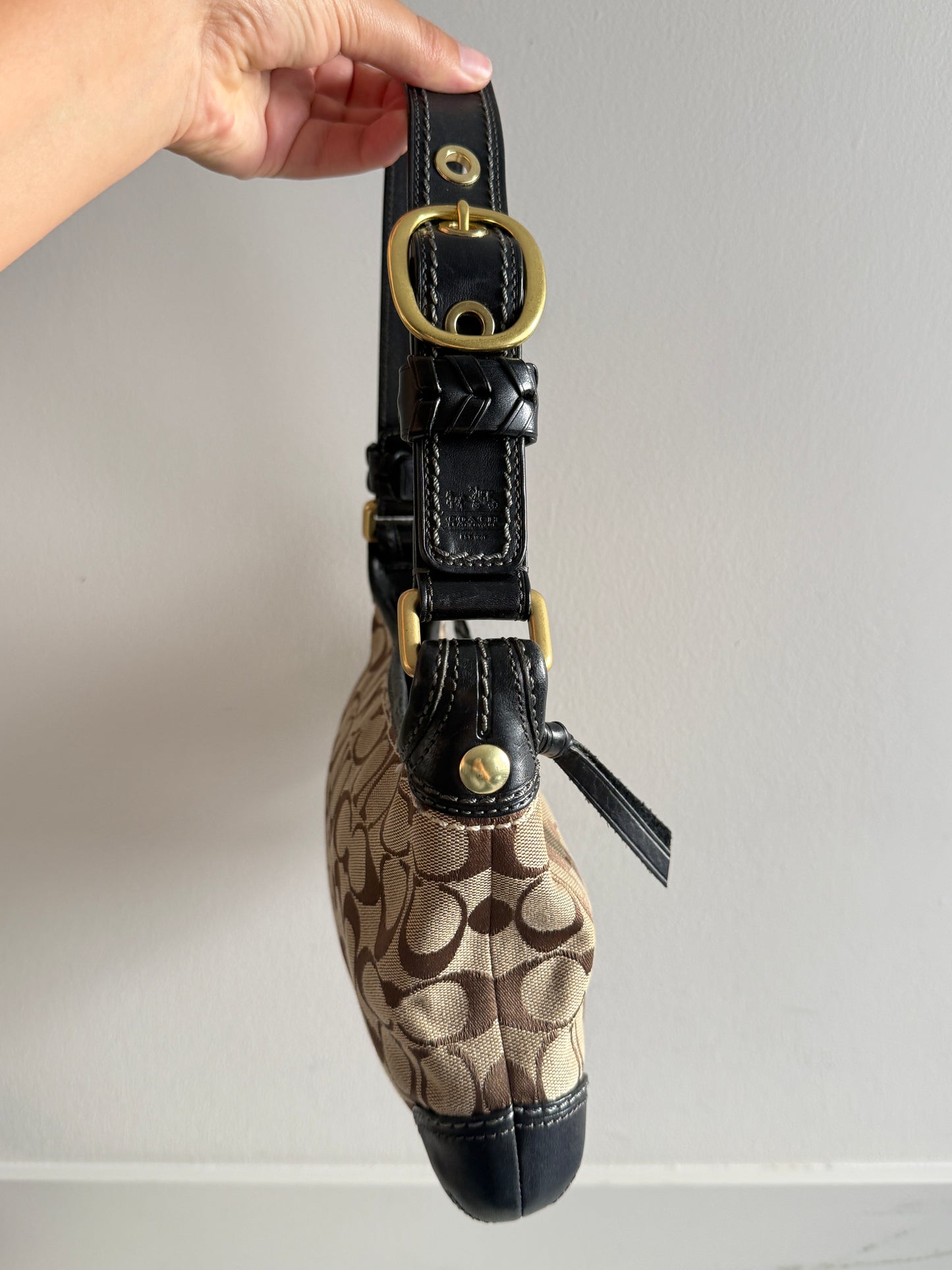 Coach Bleecker Signature Shoulder Bag