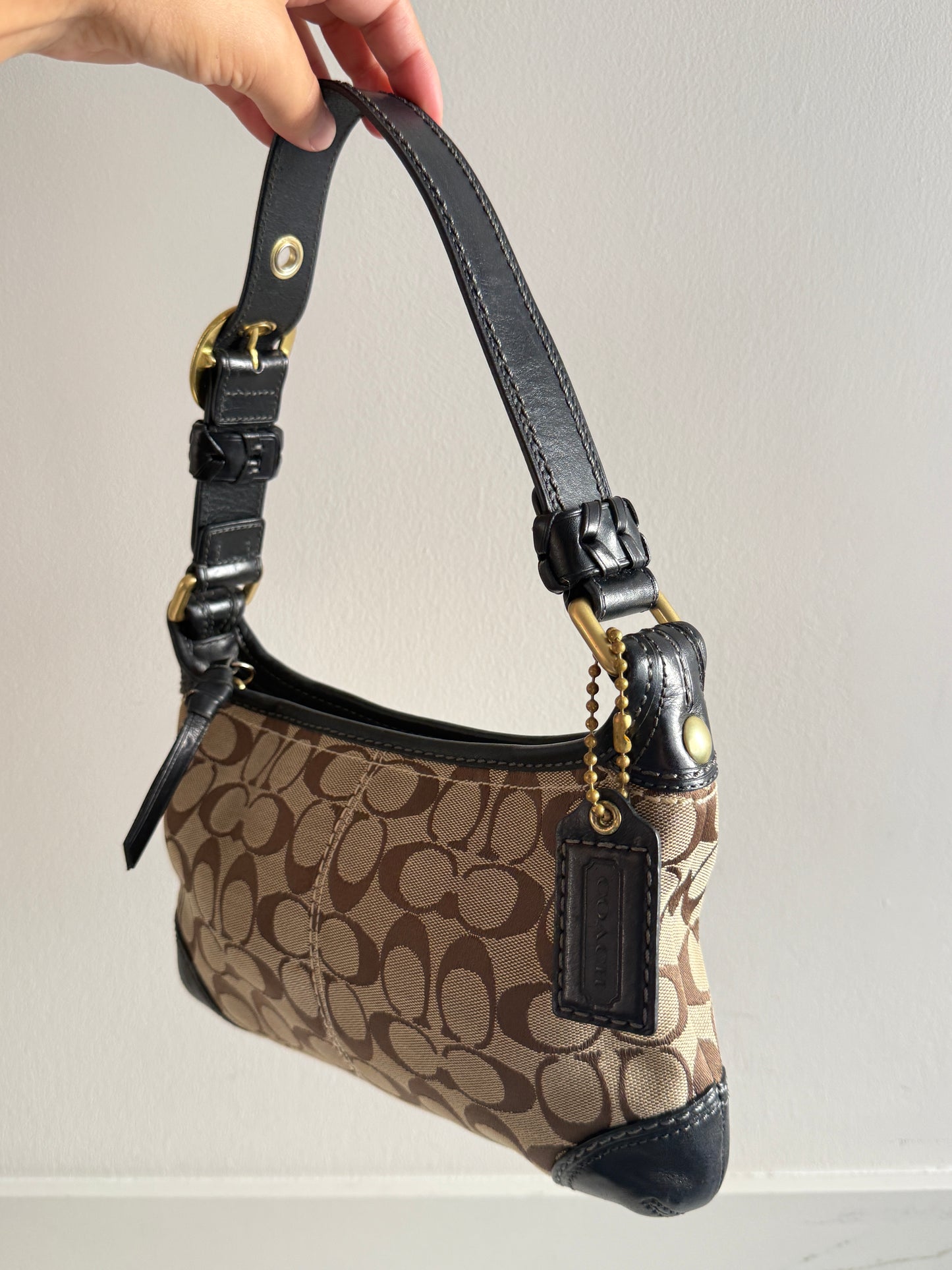 Coach Bleecker Signature Shoulder Bag