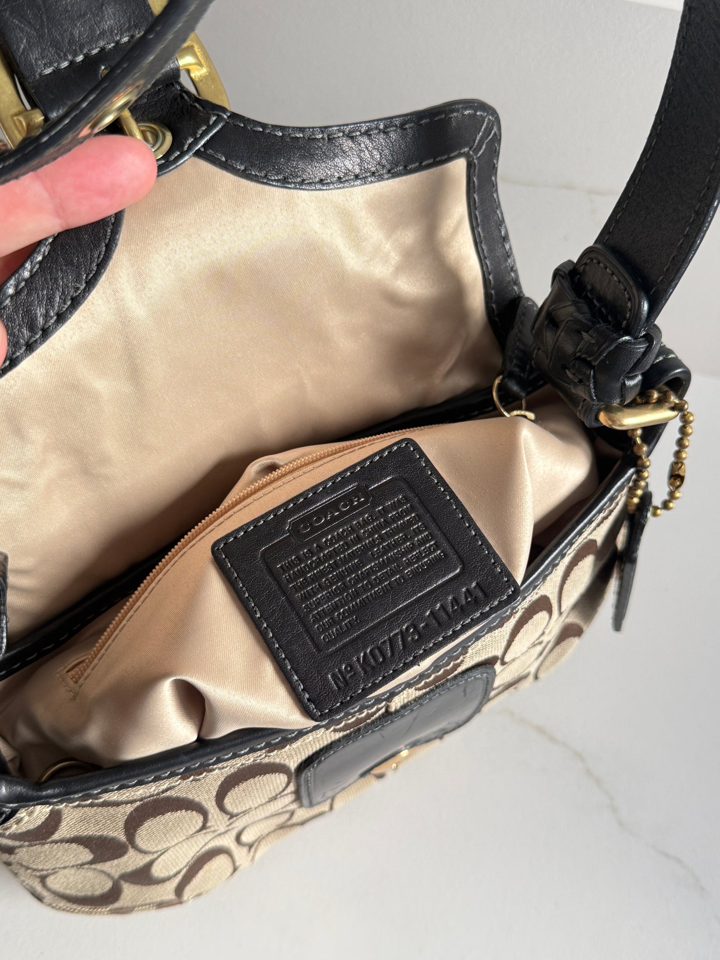 Rare Coach Bleecker Signature Shoulder Bag