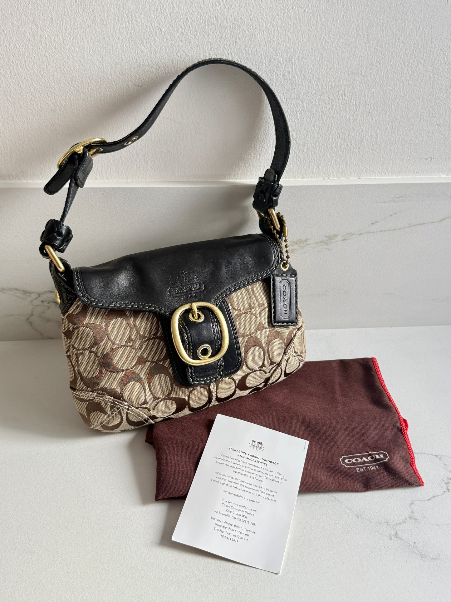Rare Coach Bleecker Signature Shoulder Bag