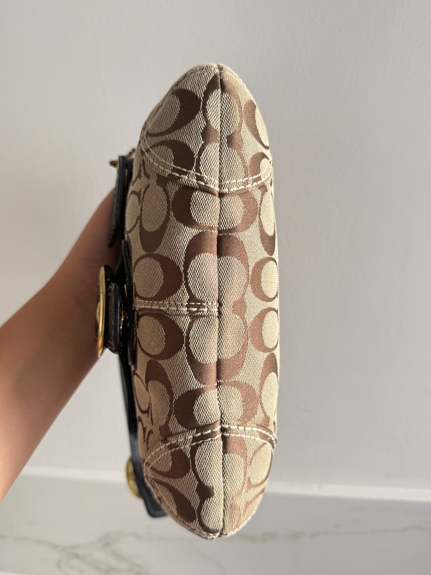 Rare Coach Bleecker Signature Shoulder Bag