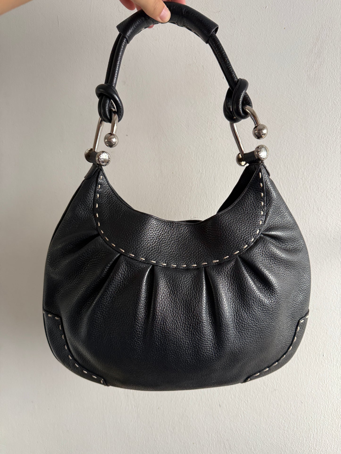 Rare BCBGMaxAzria Black Leather Shoulder Bag