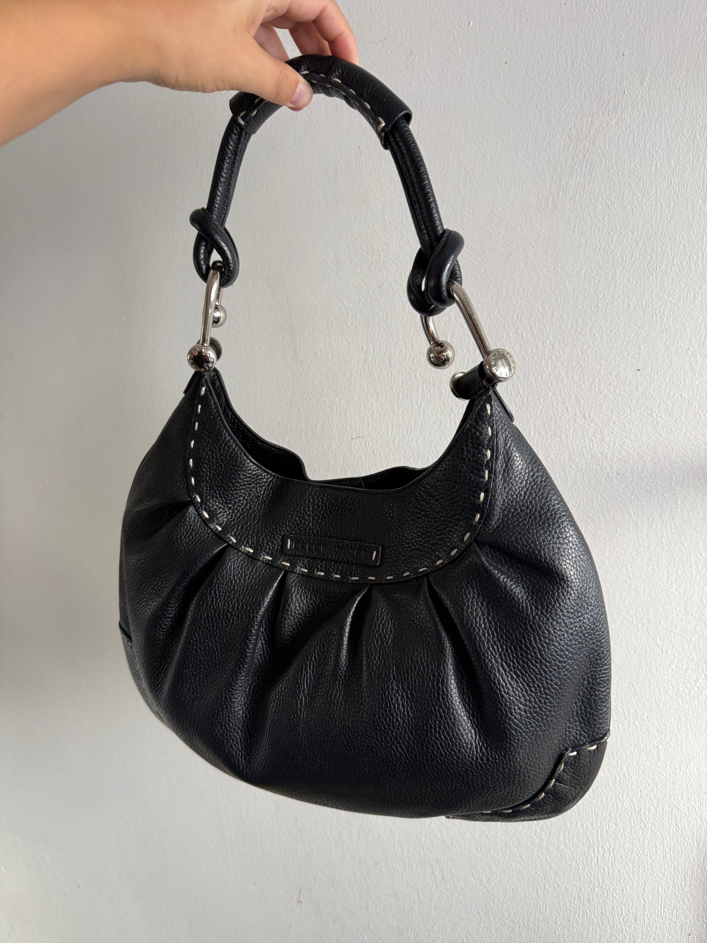 Rare BCBGMaxAzria Black Leather Shoulder Bag