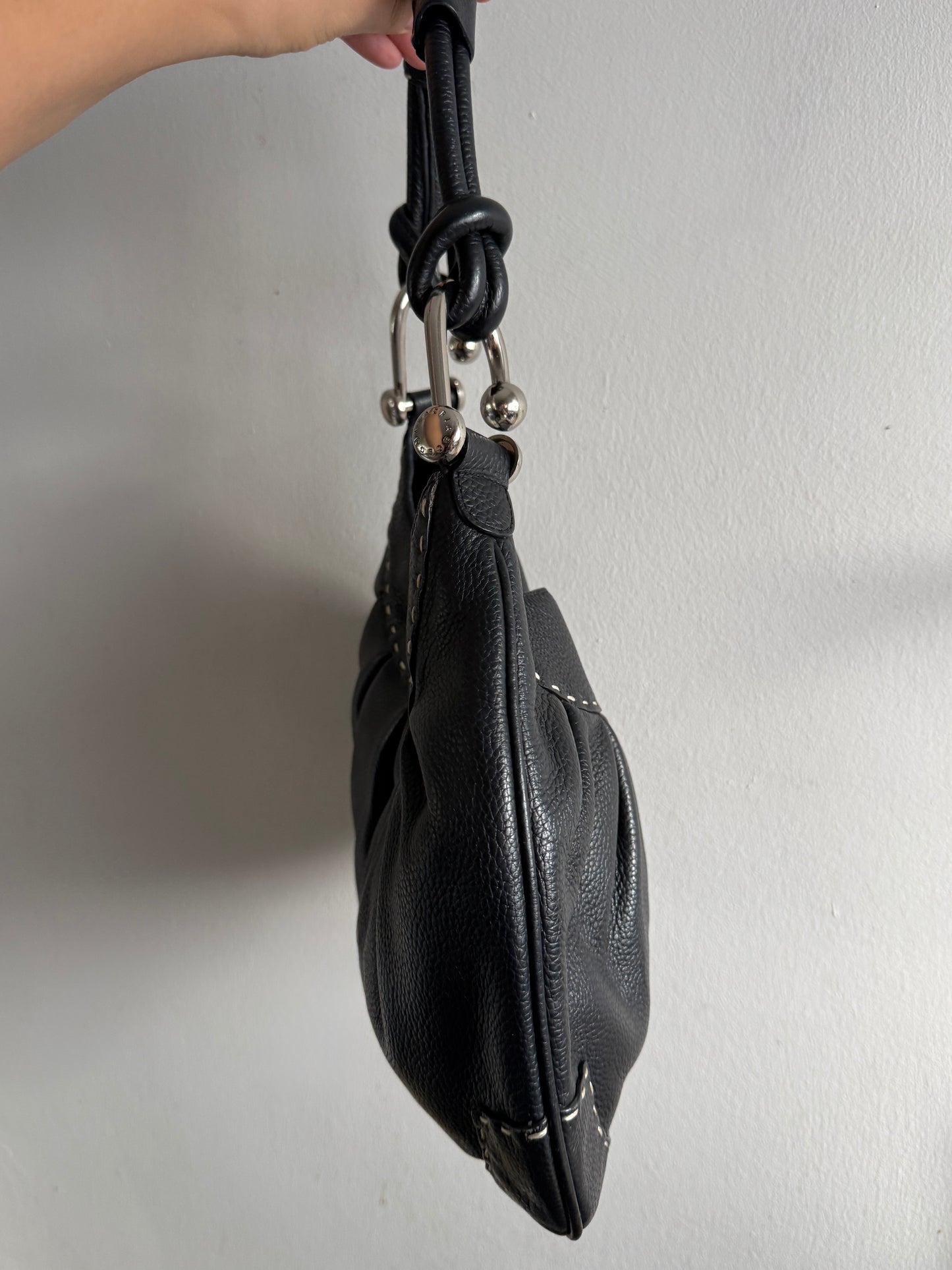 Rare BCBGMaxAzria Black Leather Shoulder Bag