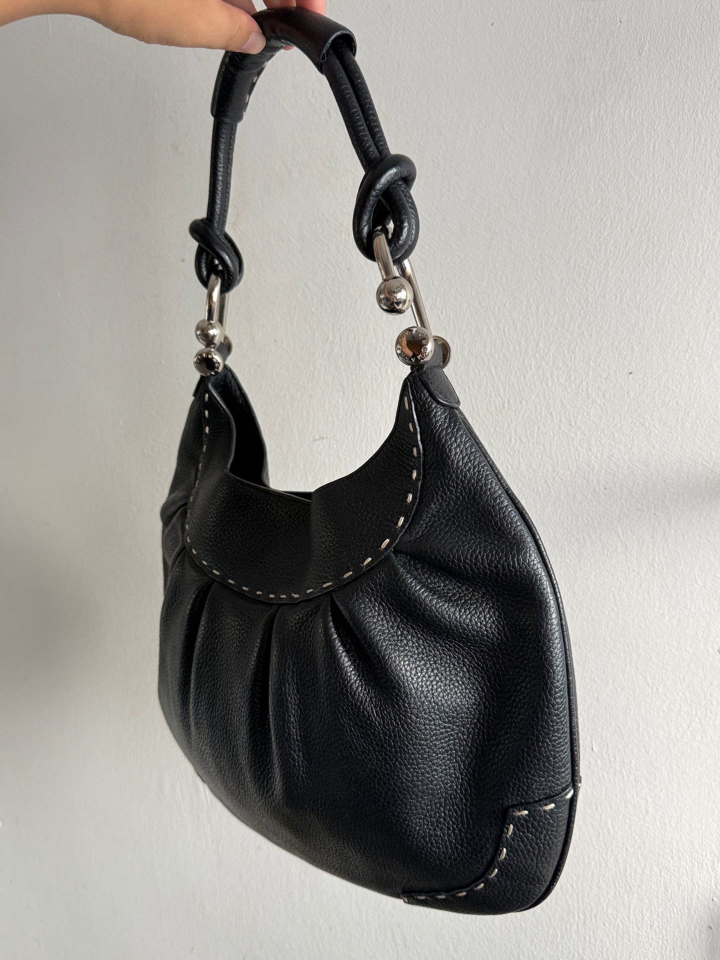 Rare BCBGMaxAzria Black Leather Shoulder Bag
