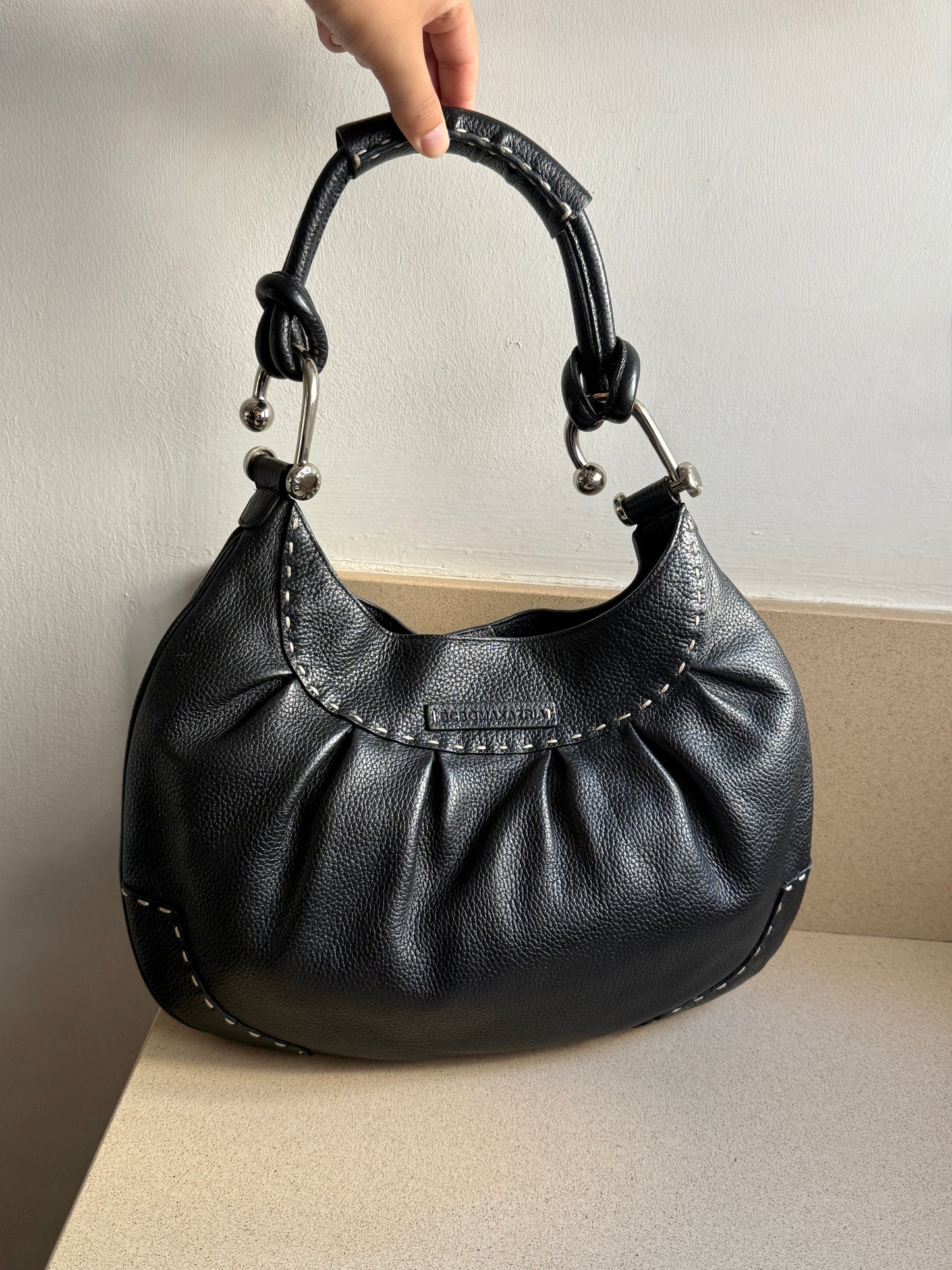 Rare BCBGMaxAzria Black Leather Shoulder Bag