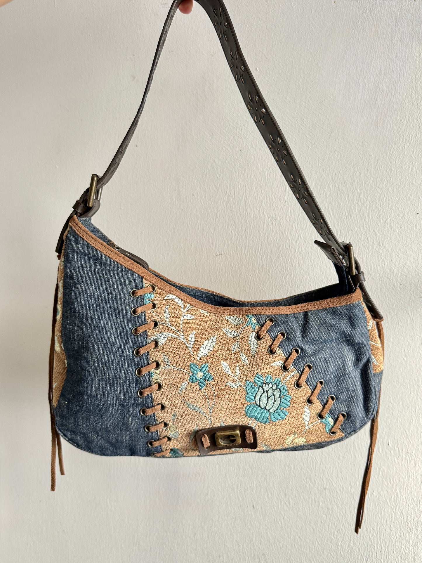 Super Rare Guess Denim Shoulder Bag