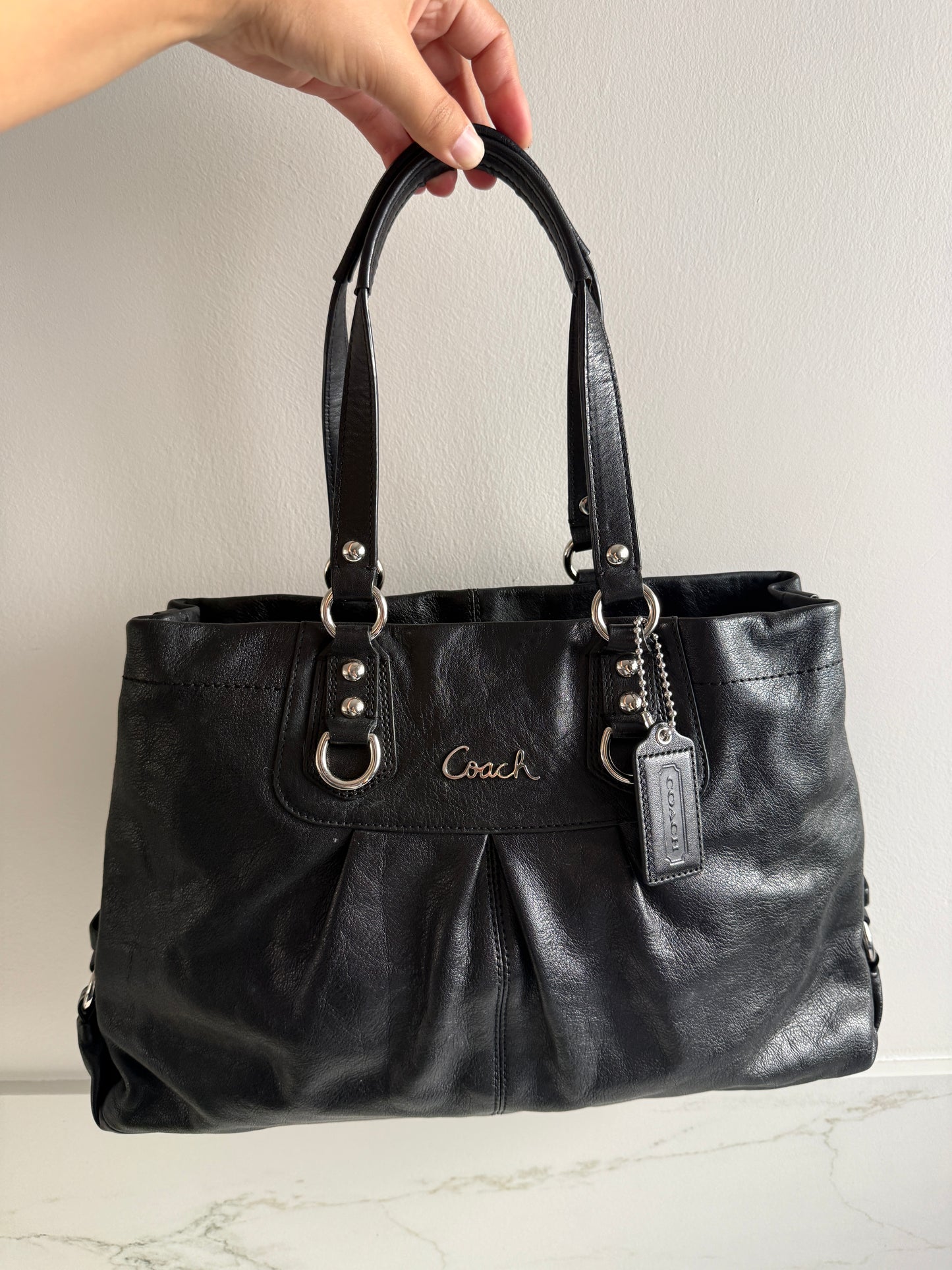 Coach Ashley Leather Carryall Shoulder Bag