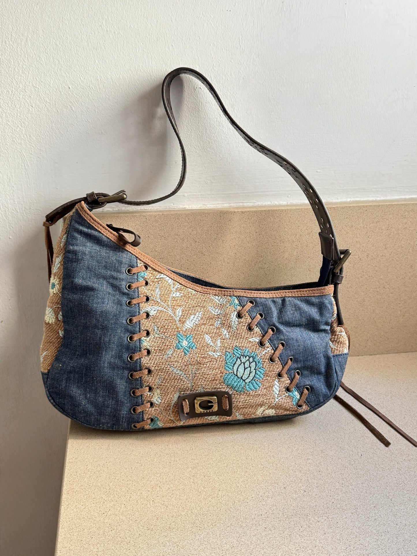 Super Rare Guess Denim Shoulder Bag