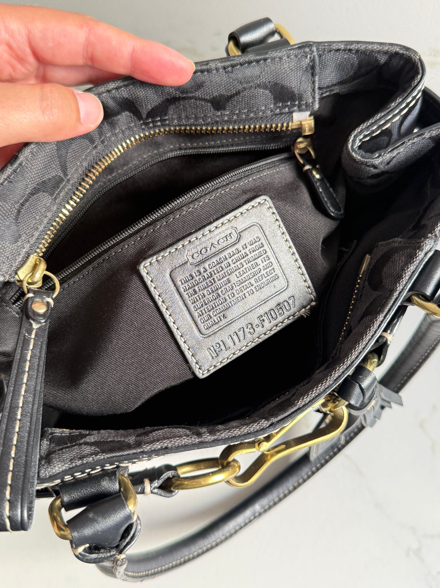 Coach Hampton Signature Shoulder Bag, Medium