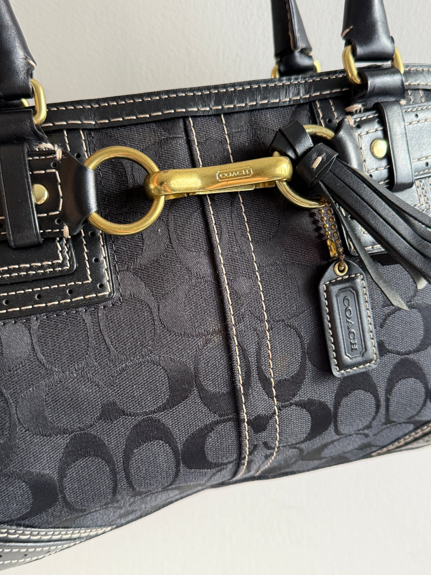 Coach Hampton Signature Shoulder Bag, Medium