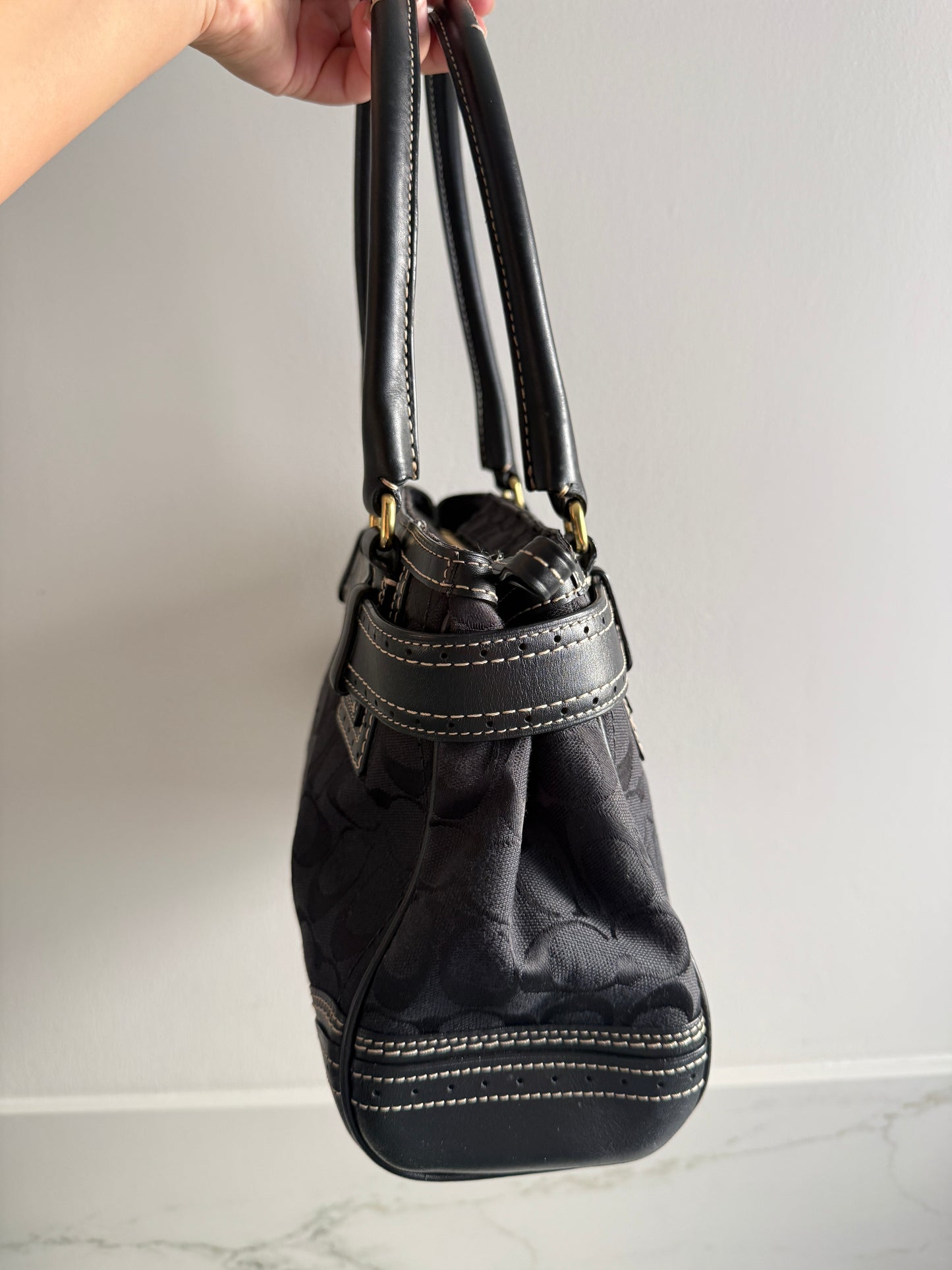 Coach Hampton Signature Shoulder Bag, Medium