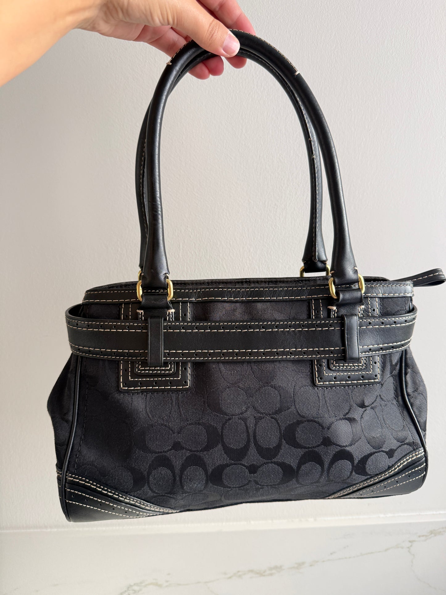 Coach Hampton Signature Shoulder Bag, Medium