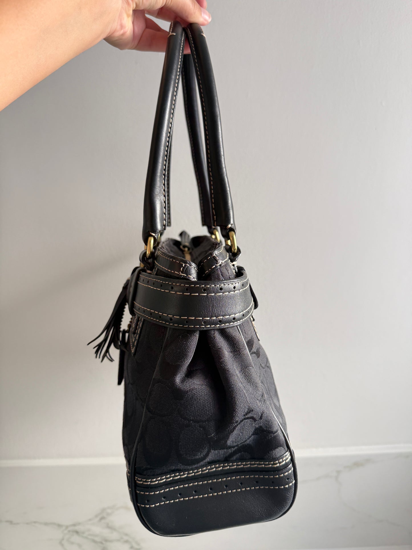 Coach Hampton Signature Shoulder Bag, Medium