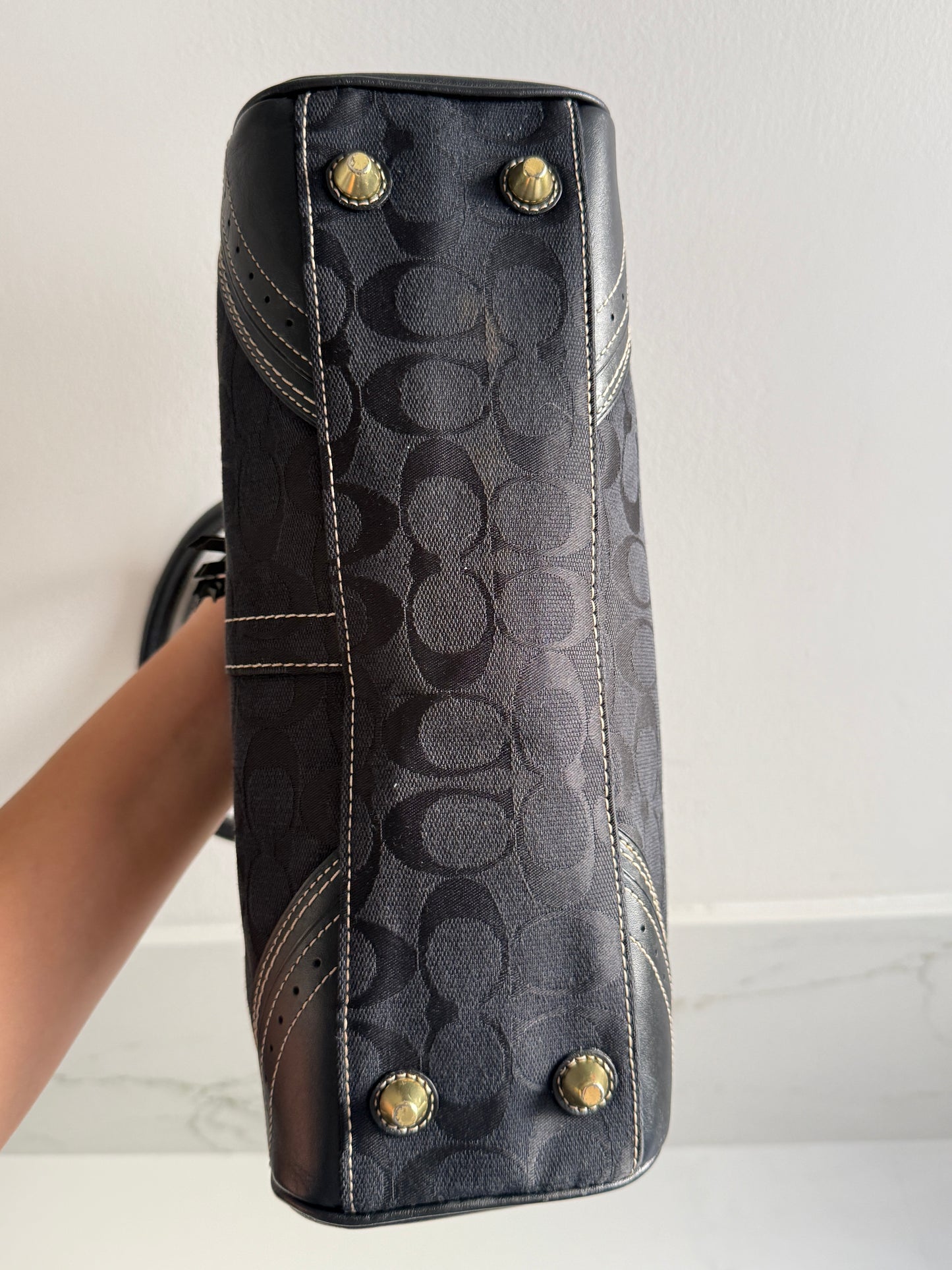 Coach Hampton Signature Shoulder Bag, Medium