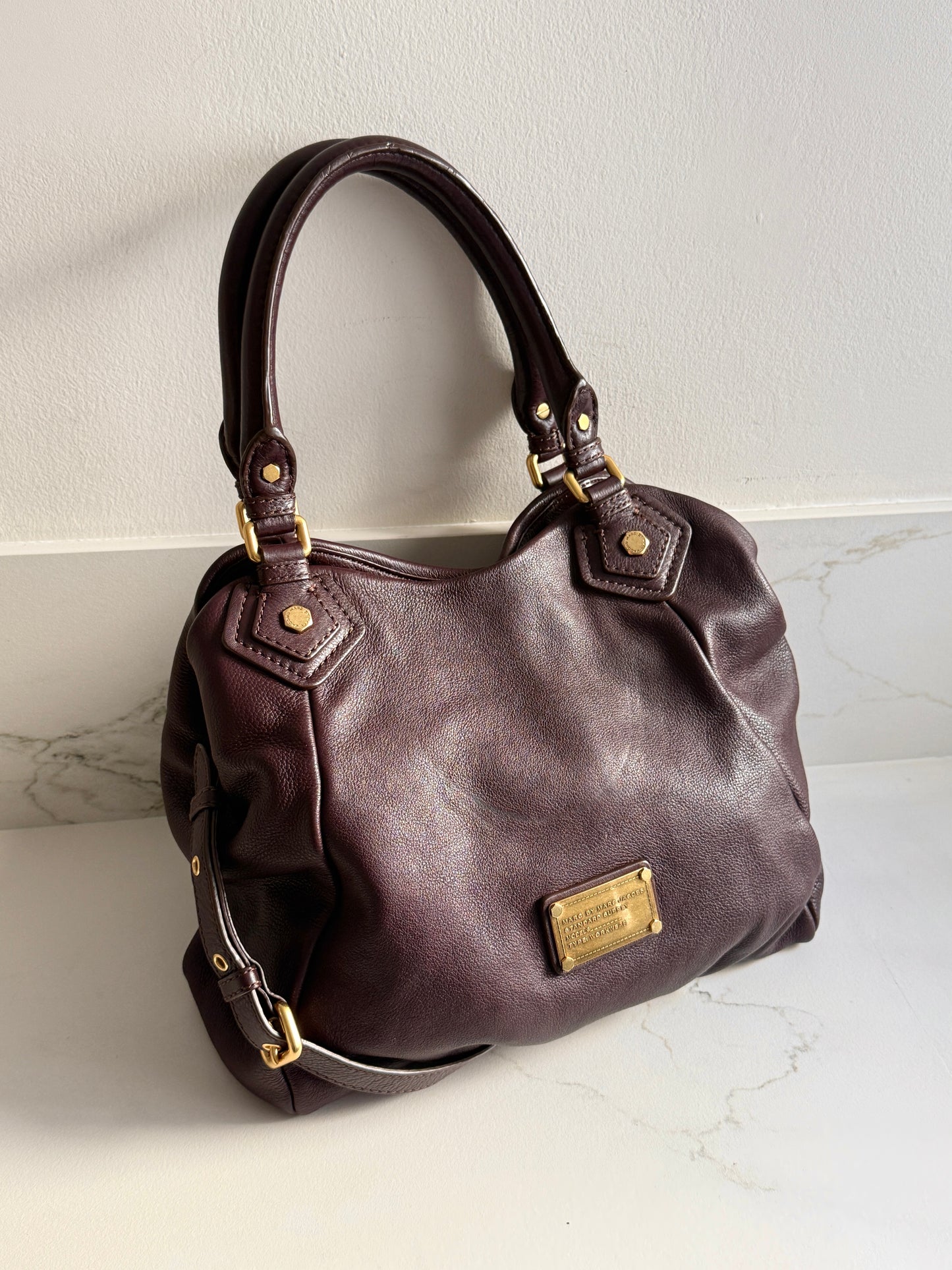 Super Rare Marc by Marc Jacobs Classic Q Fran Leather Shoulder Bag