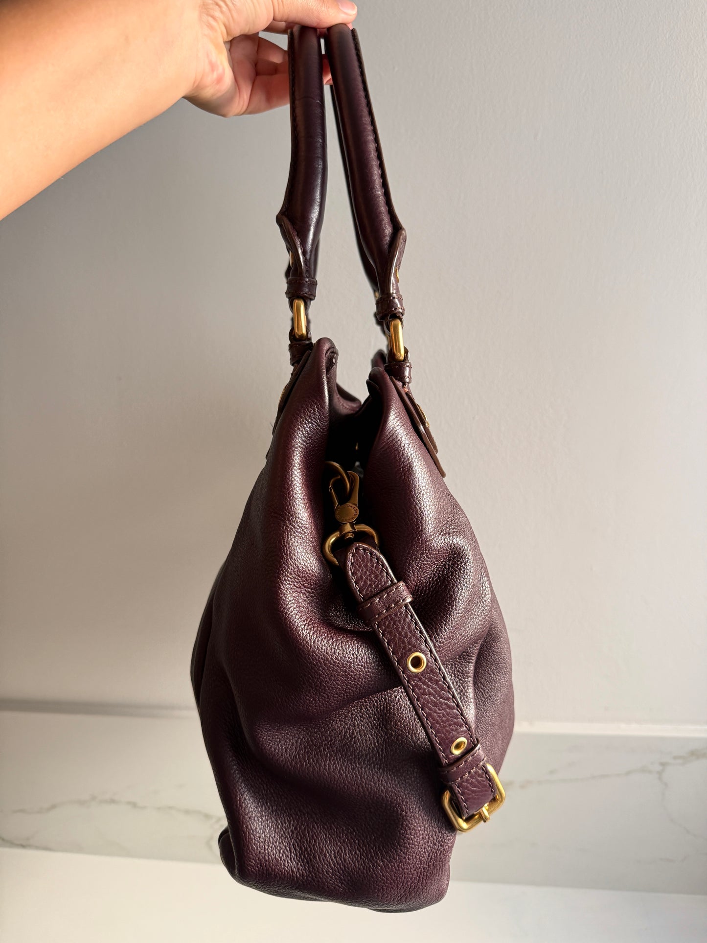 Super Rare Marc by Marc Jacobs Classic Q Fran Leather Shoulder Bag