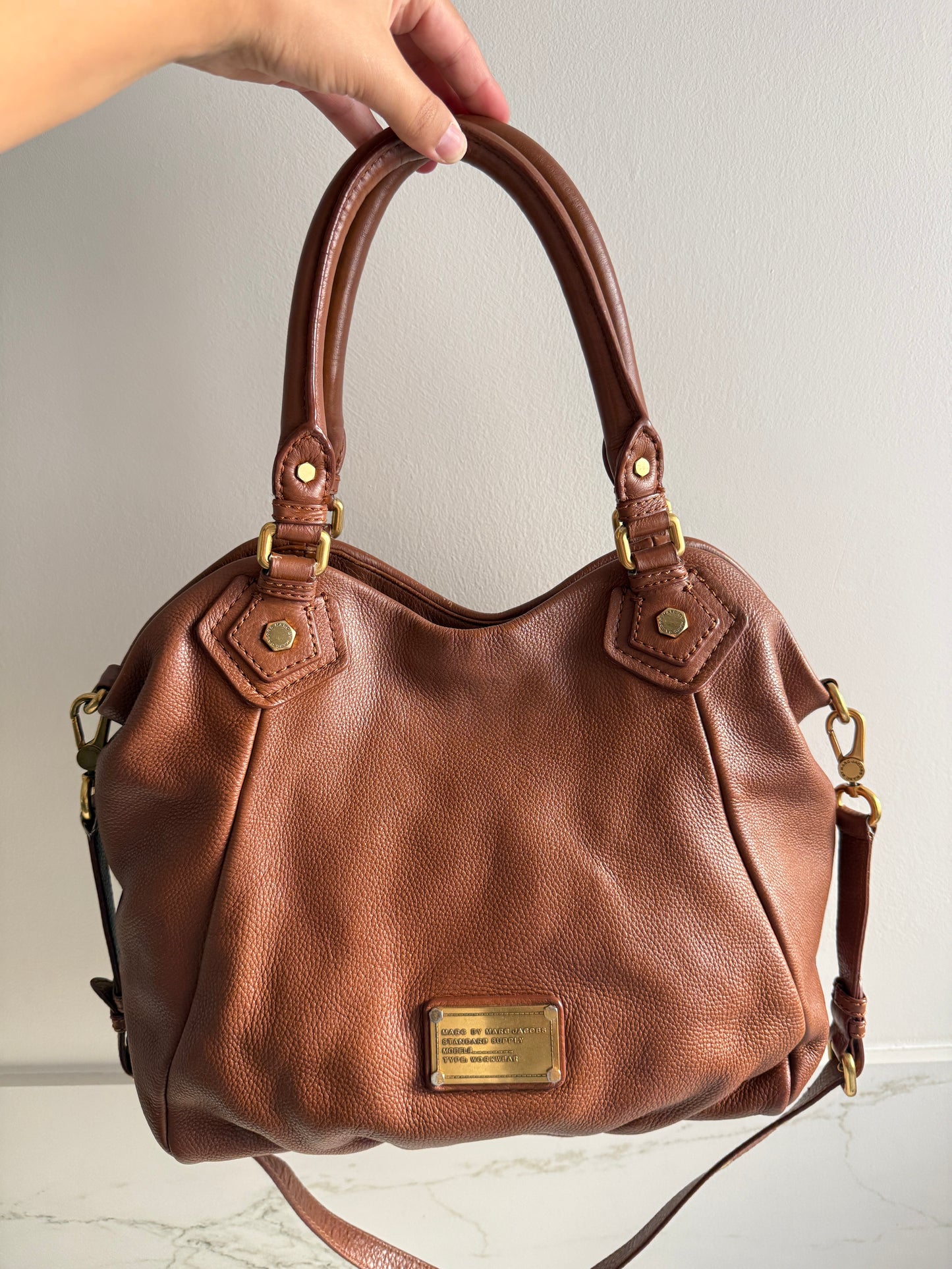 Marc by Marc Jacobs Classic Q Fran Leather Shoulder Bag