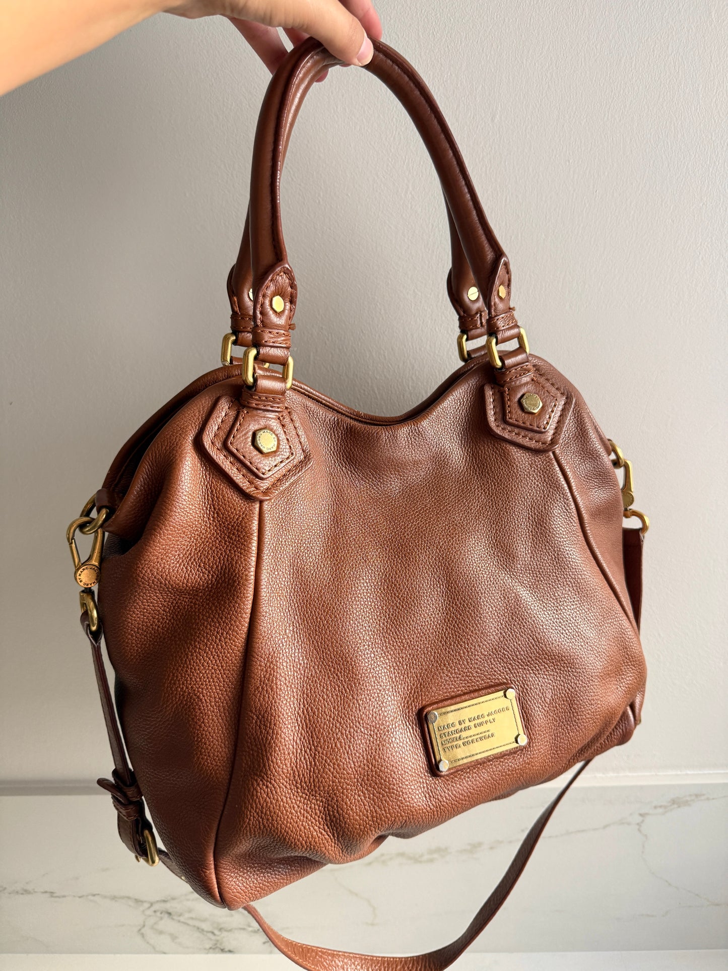 Marc by Marc Jacobs Classic Q Fran Leather Shoulder Bag