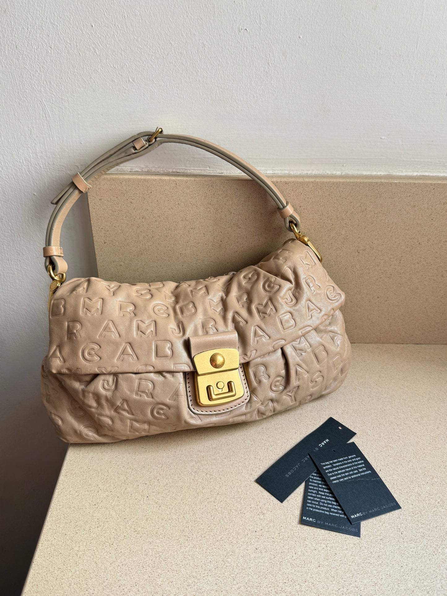 Super Rare Marc by Marc Jacobs Dreamy Logo Linda Shoulder Bag