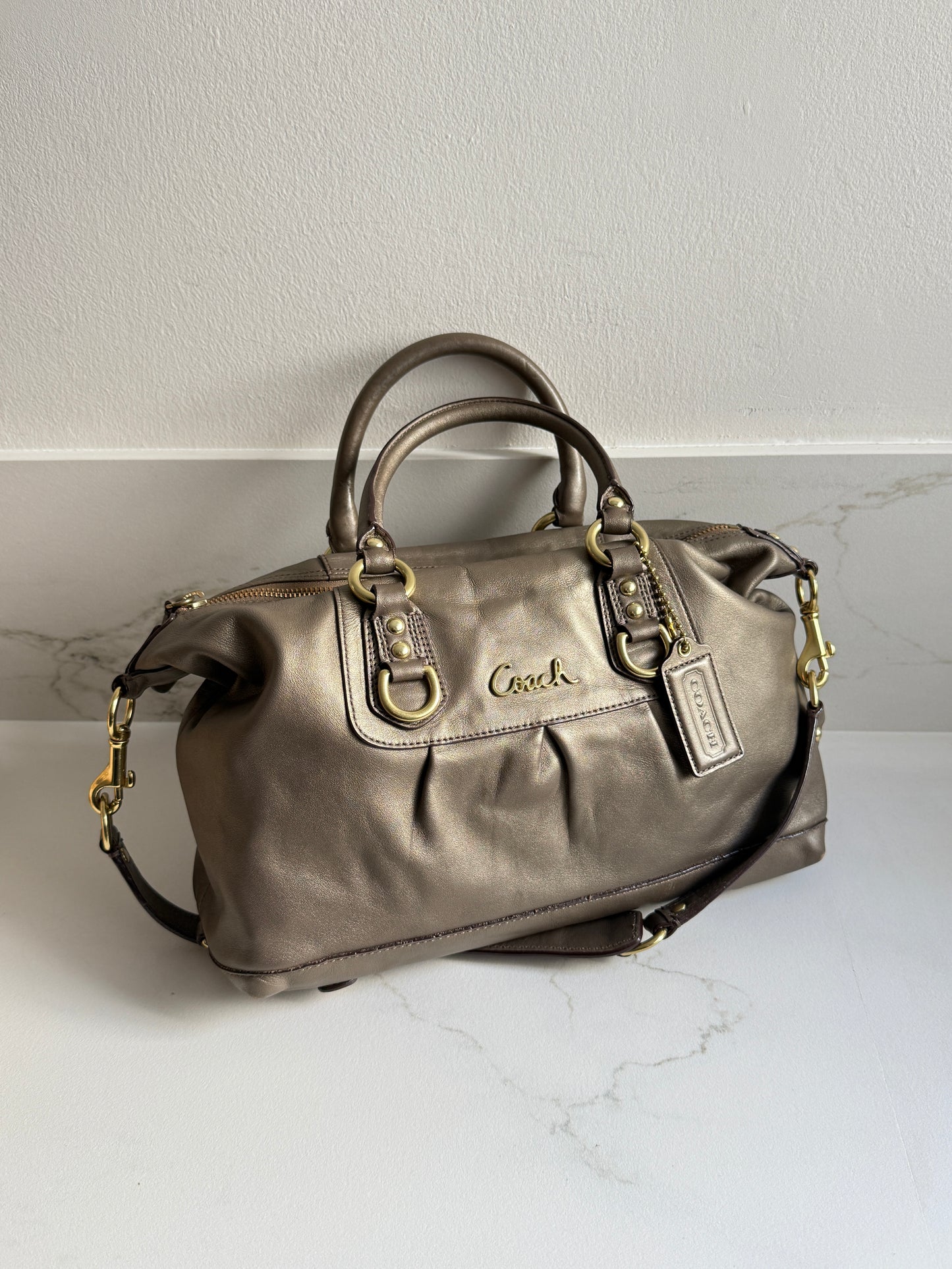 Coach Ashley Leather Satchel
