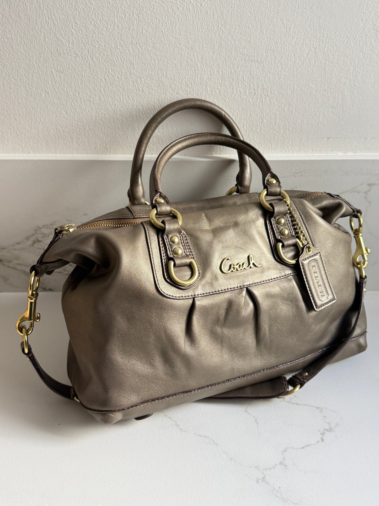 Coach Ashley Leather Satchel