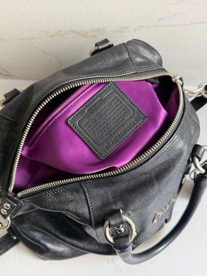 Coach Ashley Black Leather Satchel