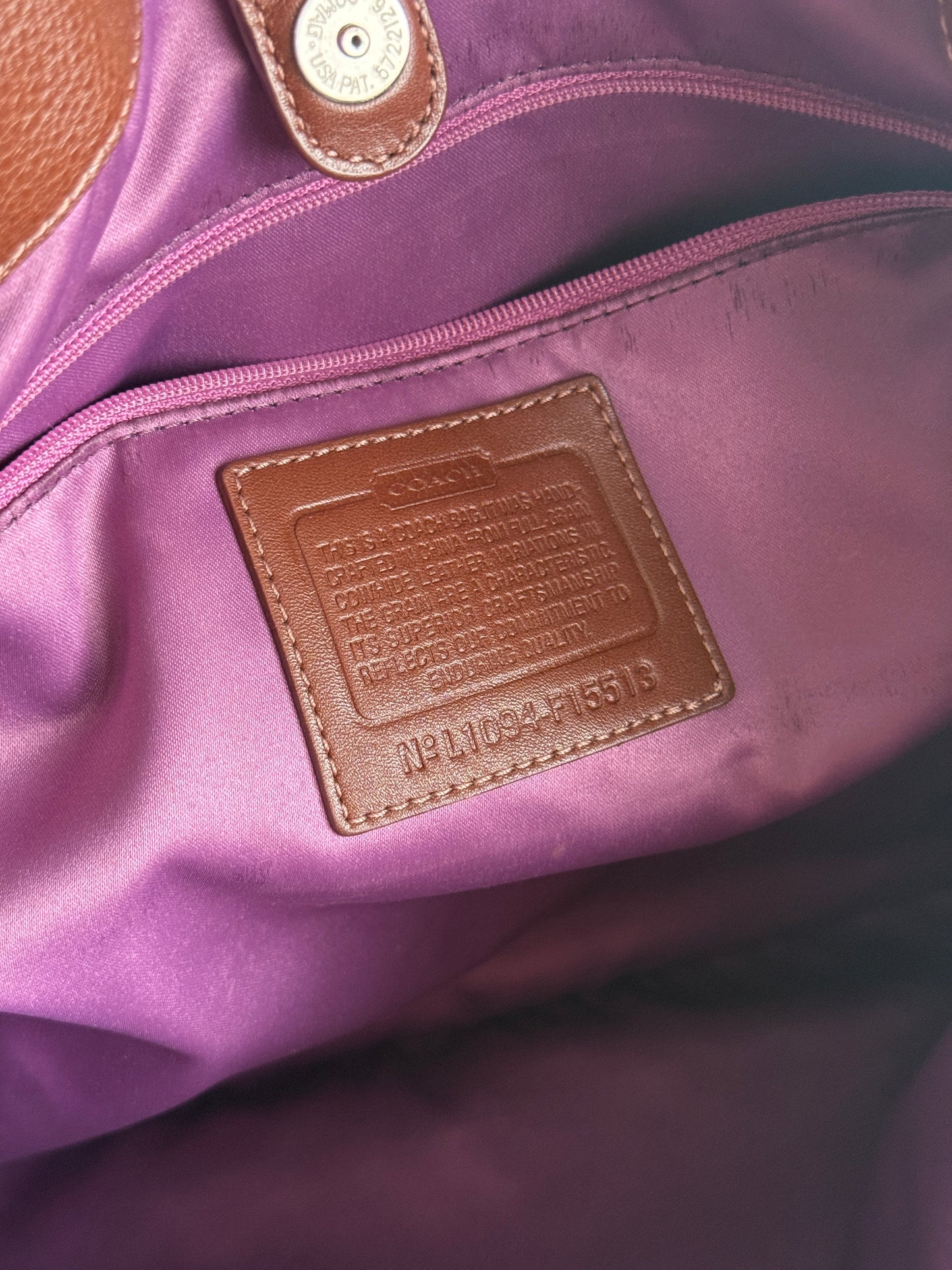 Rare Coach Ashley Leather Carryall Shoulder Bag