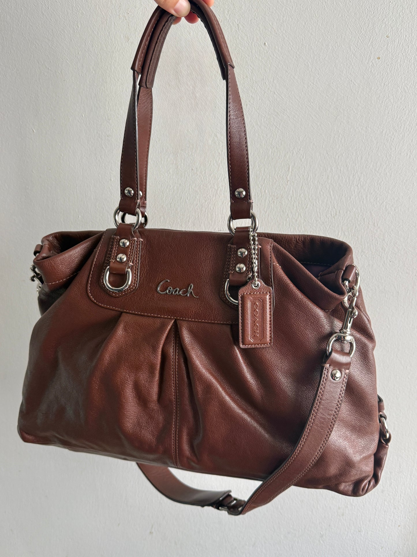 Rare Coach Ashley Leather Carryall Shoulder Bag
