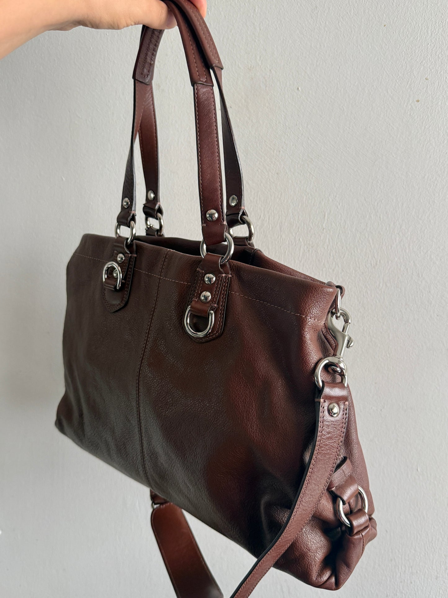 Rare Coach Ashley Leather Carryall Shoulder Bag