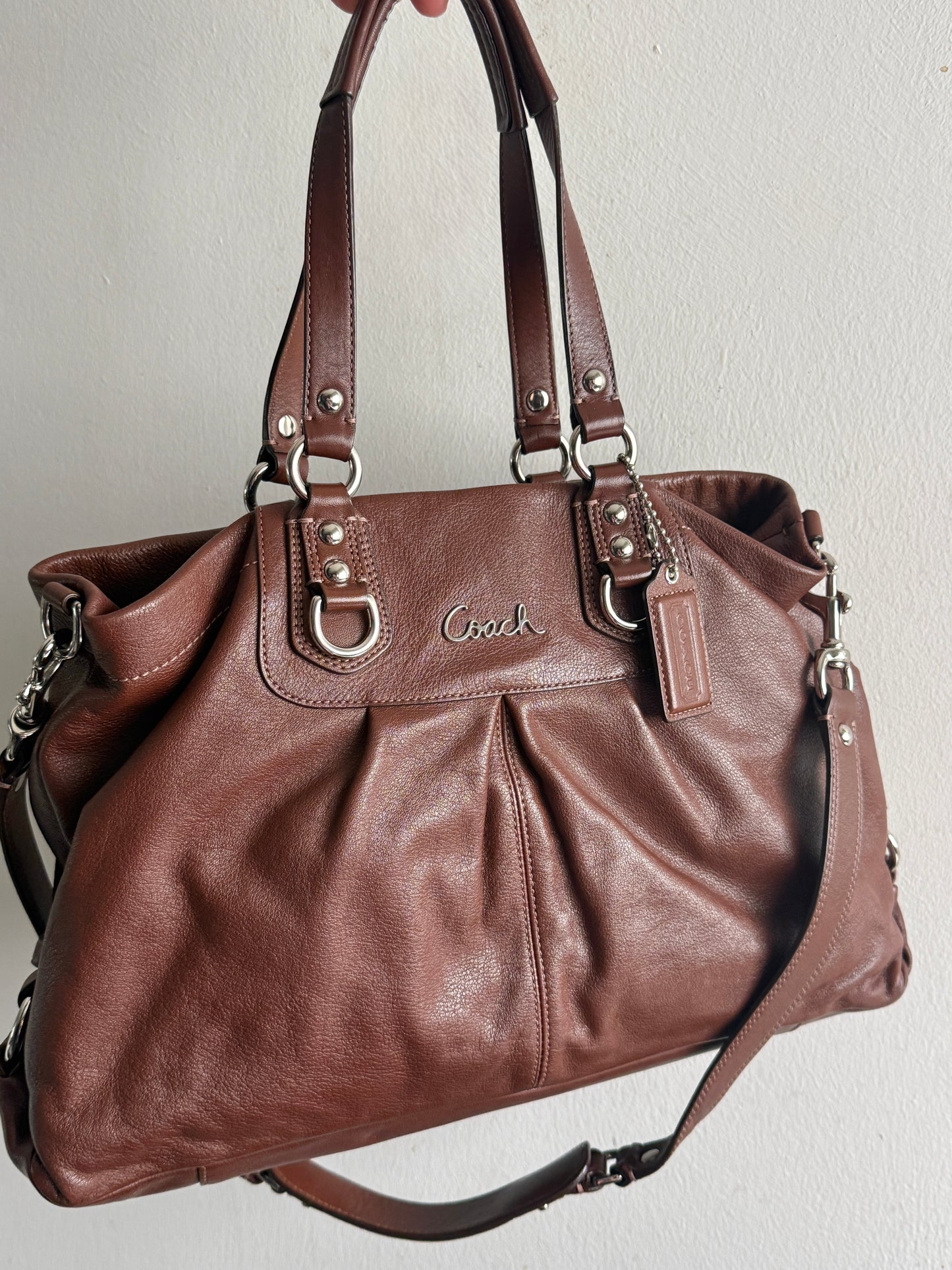 Rare Coach Ashley Leather Carryall Shoulder Bag