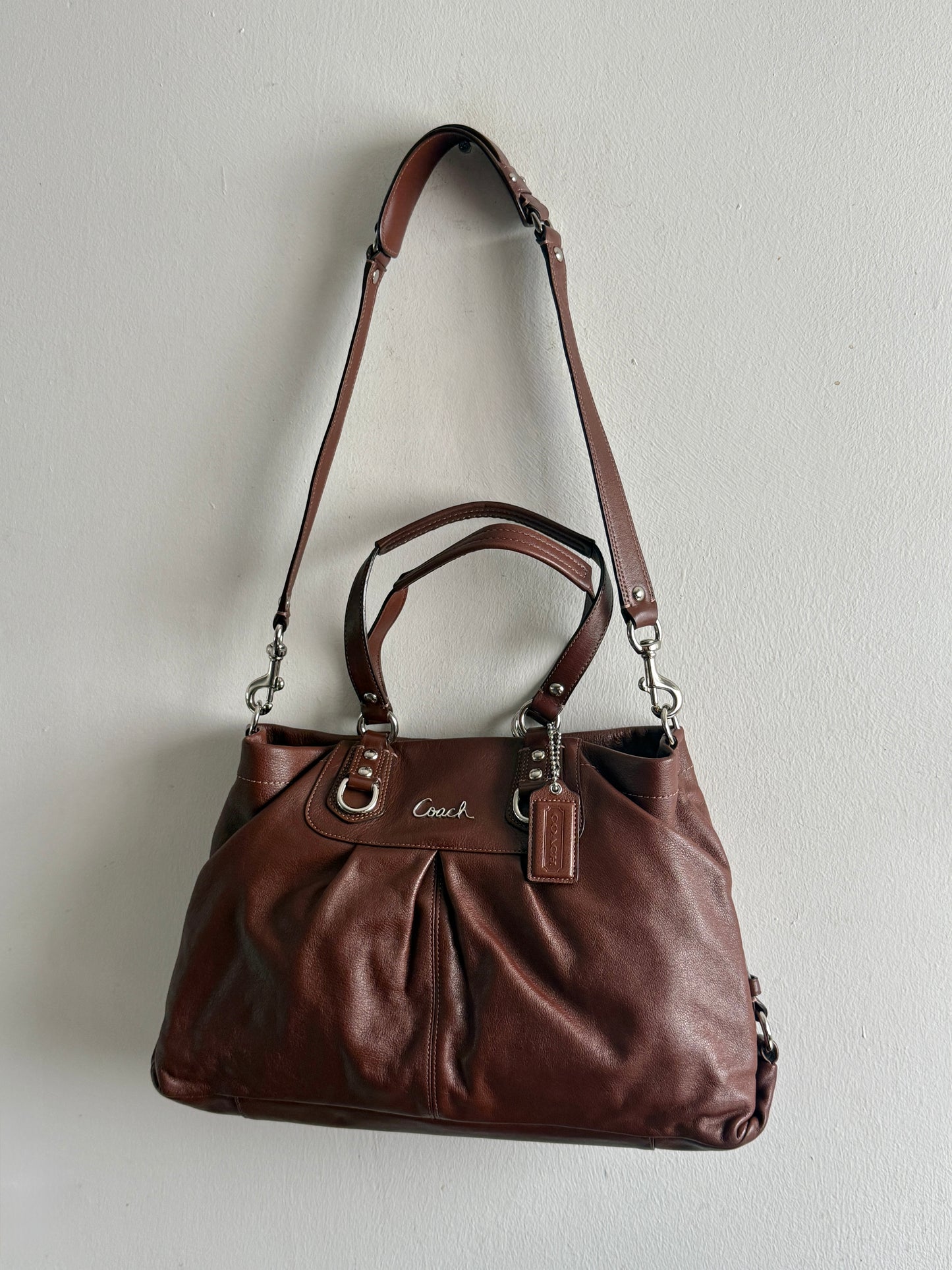 Rare Coach Ashley Leather Carryall Shoulder Bag