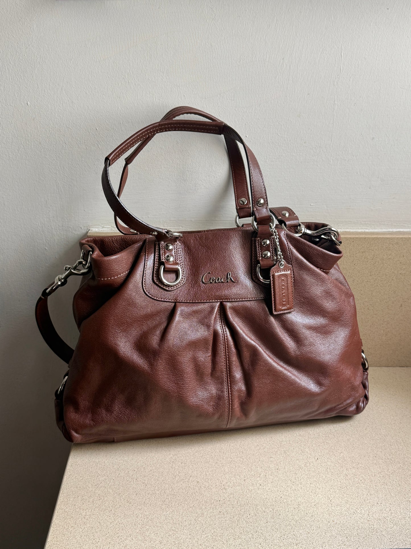 Rare Coach Ashley Leather Carryall Shoulder Bag