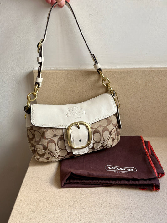 Rare Coach Bleecker Signature Shoulder Bag