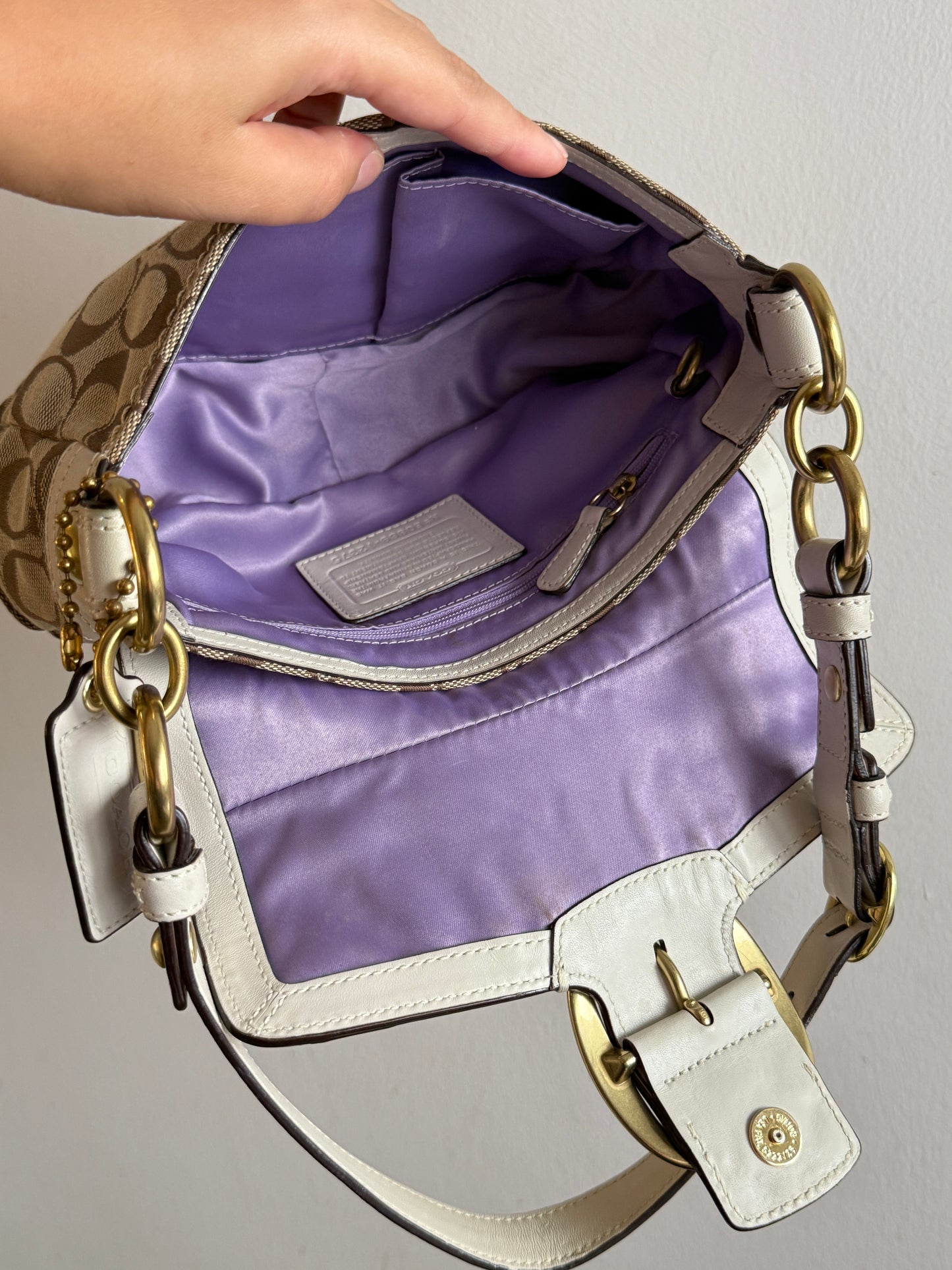 Rare Coach Bleecker Signature Shoulder Bag