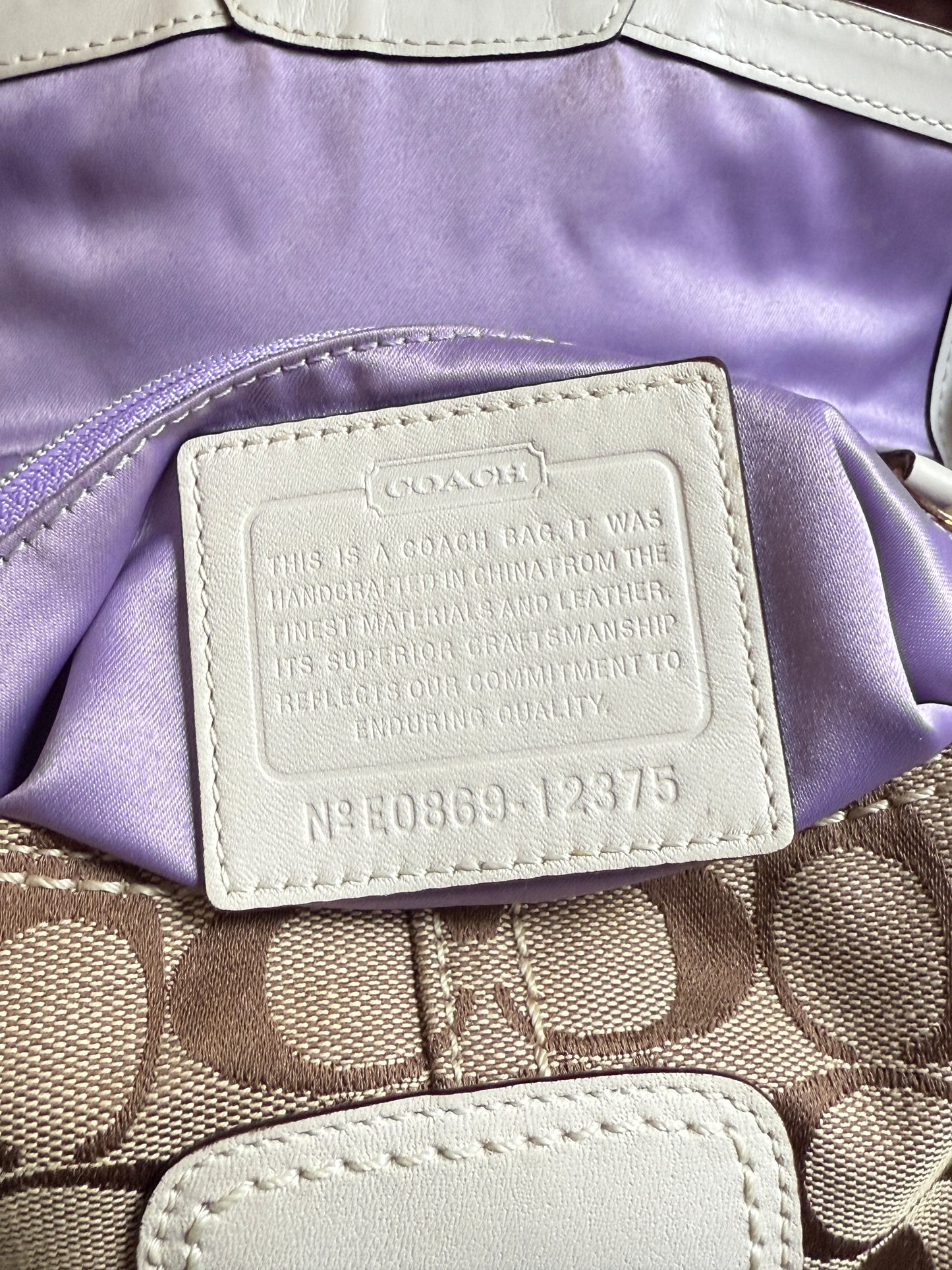 Rare Coach Bleecker Signature Shoulder Bag