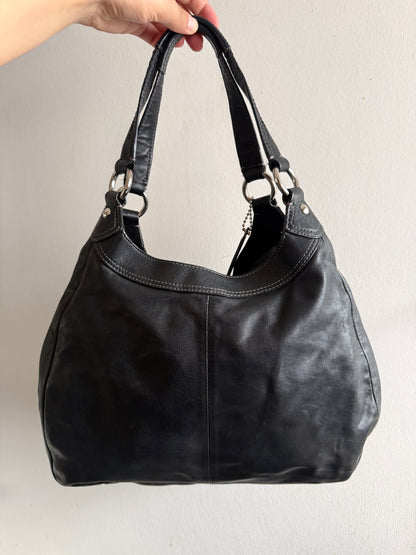 Coach Lynn Soho Black Leather Shoulder Bag, Large