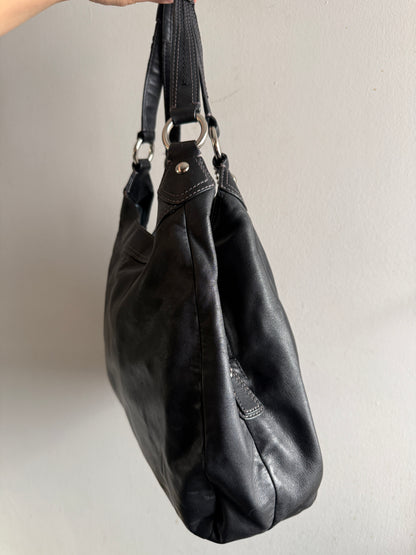 Coach Lynn Soho Black Leather Shoulder Bag, Large